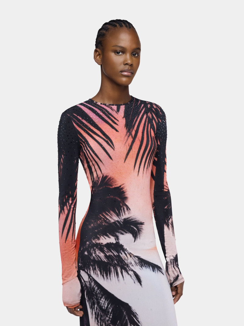MAXI DRESS IN THUNDERSTORM-PRINTED SECOND-SKIN JERSEY 4