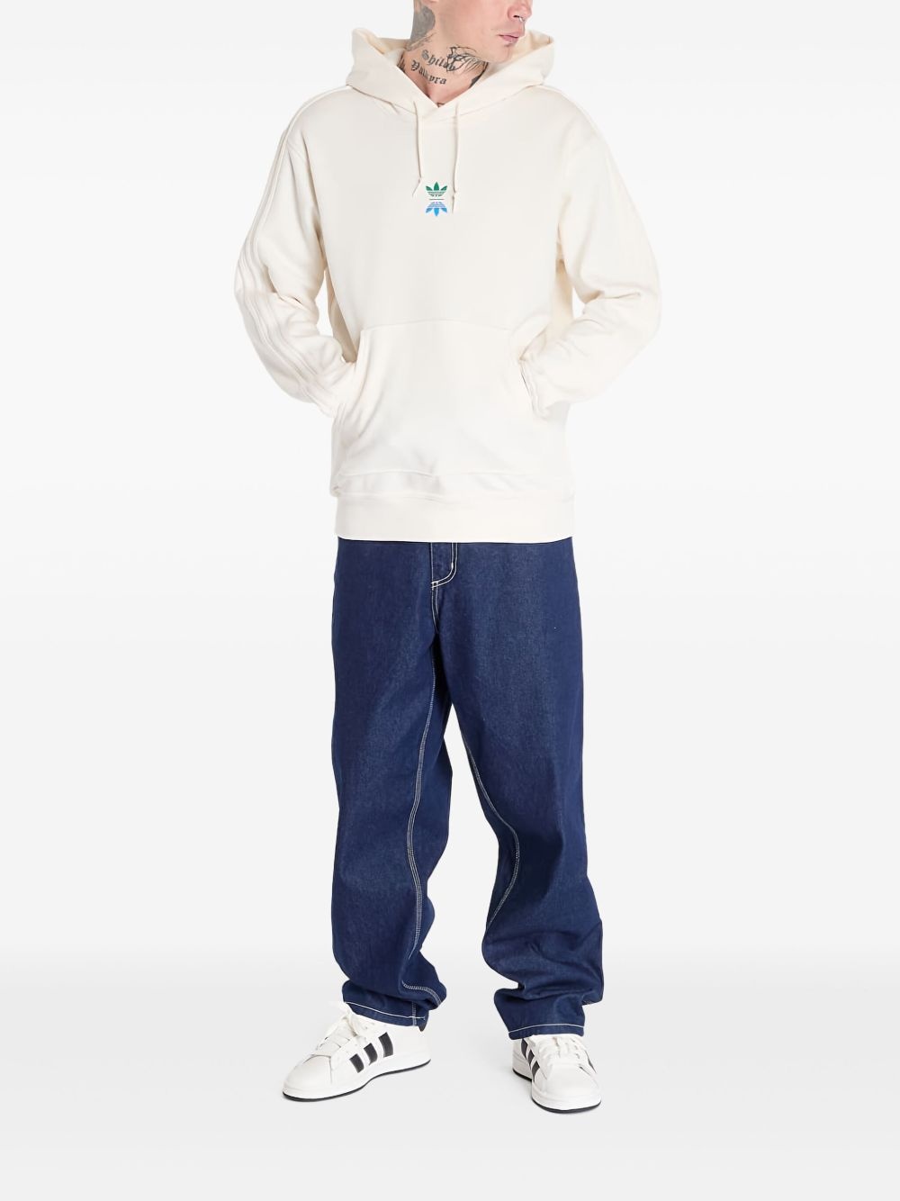 logo-embroidered hoodie - 2