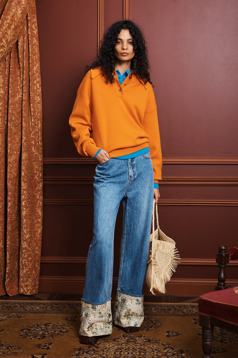 ALÉMAIS Claudia Tangerine Knit Polo outlook