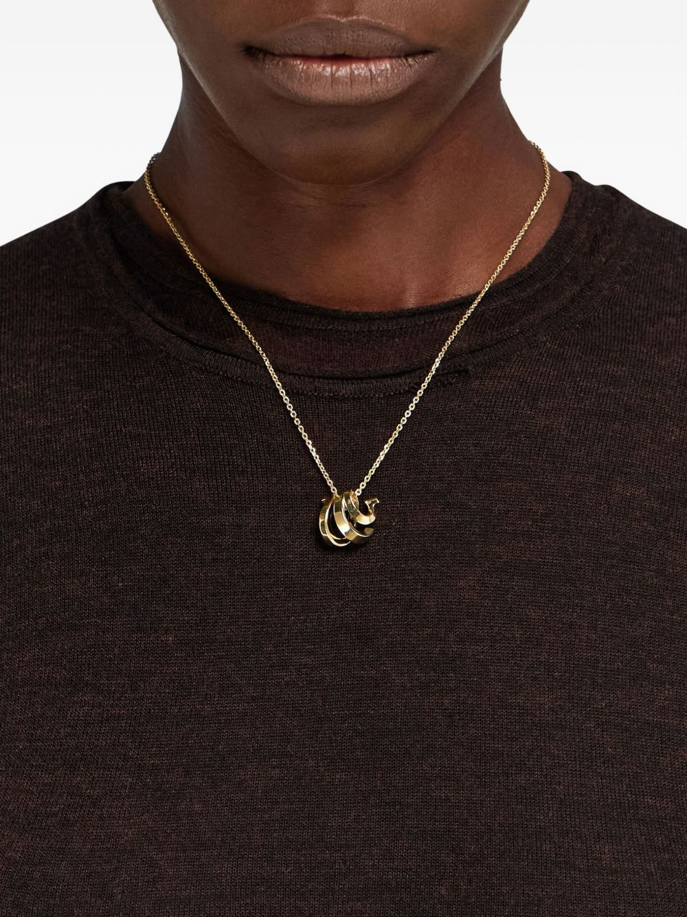 triple-gancini pendant necklace - 2