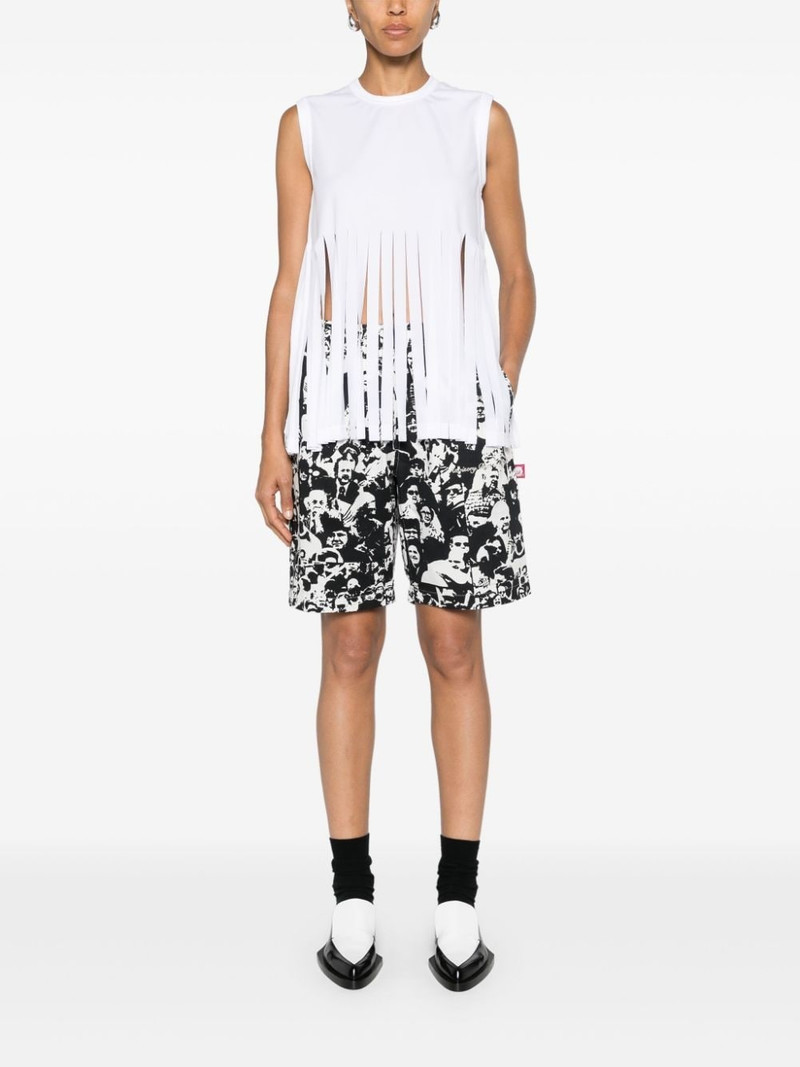Comme des Garçons Comme des Garçons fringed jersey tank top outlook