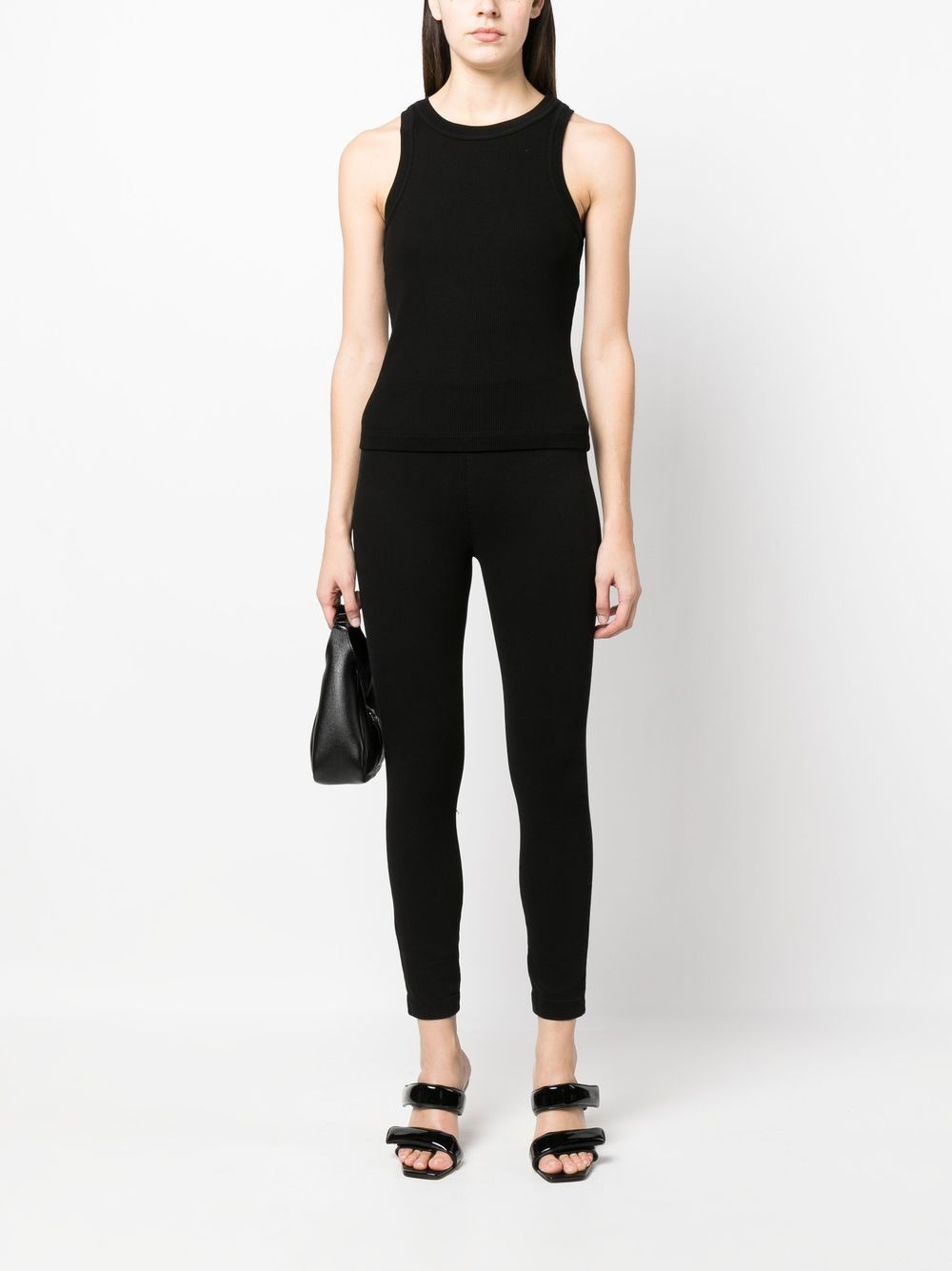 sleeveless ribbed top - 2