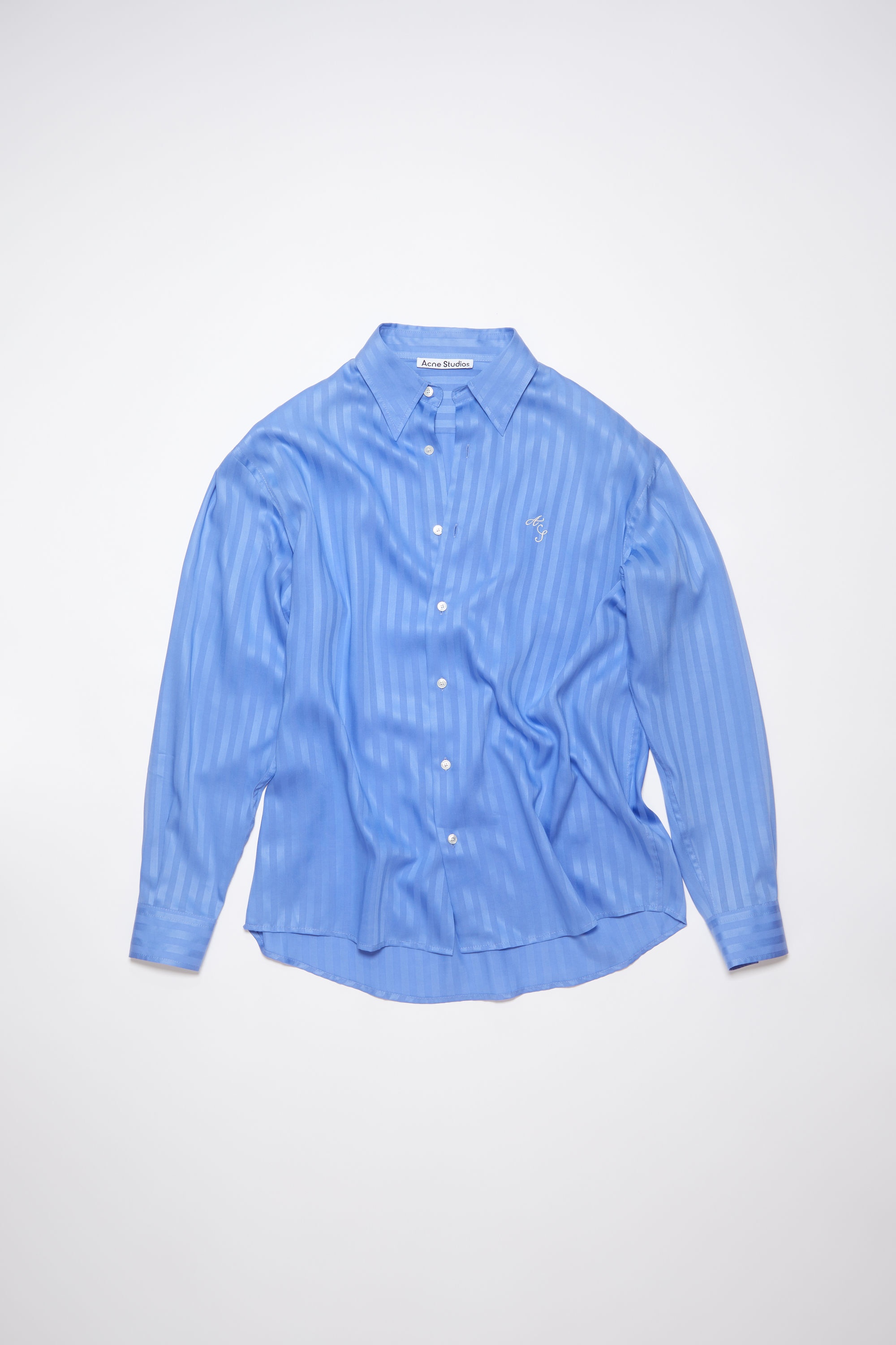 Button-up stripe shirt - Cornflower blue - 6