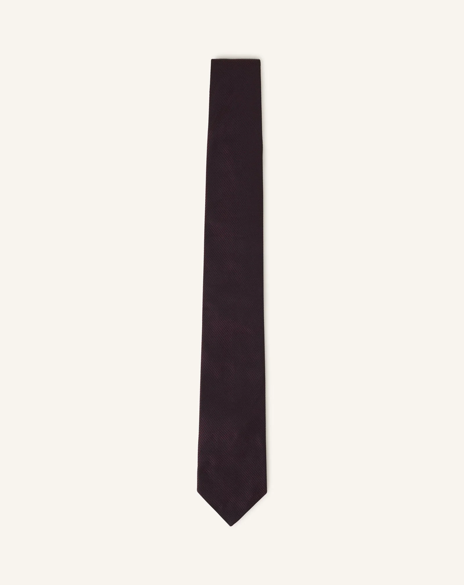 PLAIN SILK PIQUE TIE - 1