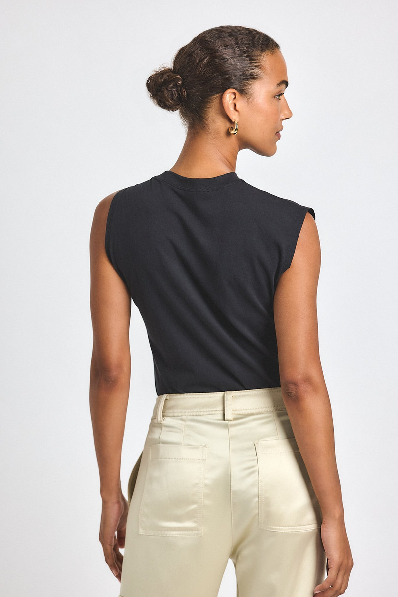 DEREK LAM 10 CROSBY NIA ASSYMMETRIC EMBELLISHED TWIST TEE outlook