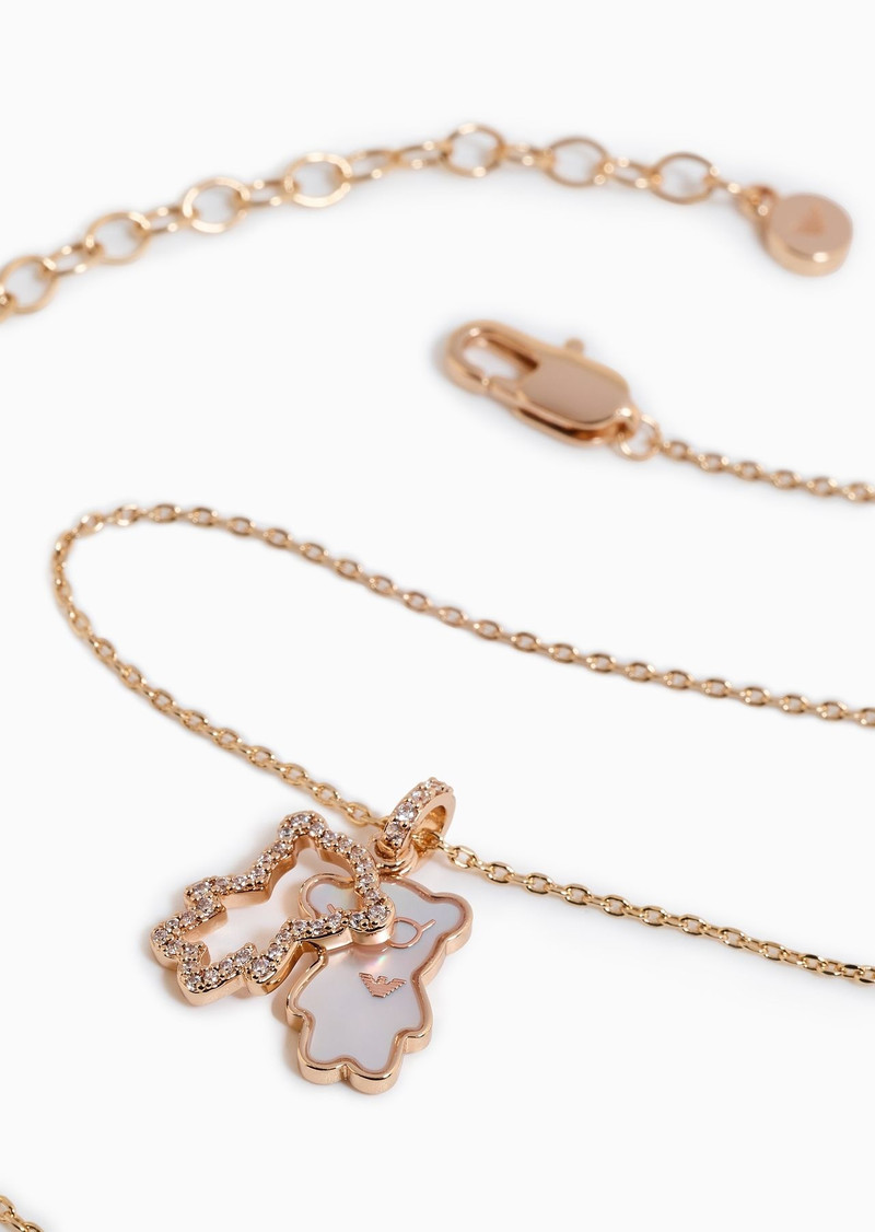 EMPORIO ARMANI Rose Gold-Tone Brass Pendant Necklace outlook