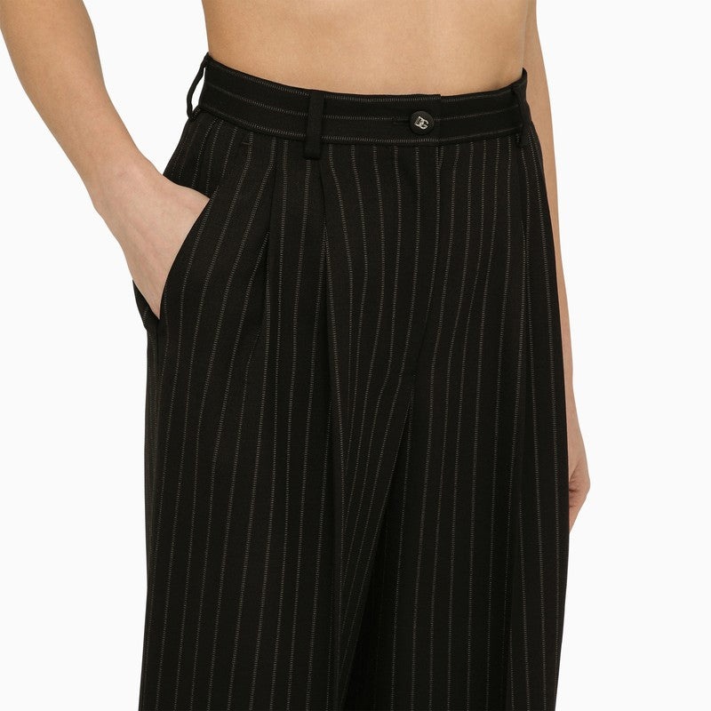 Dolce&Gabbana Wool Pinstripe Trousers Women - 5