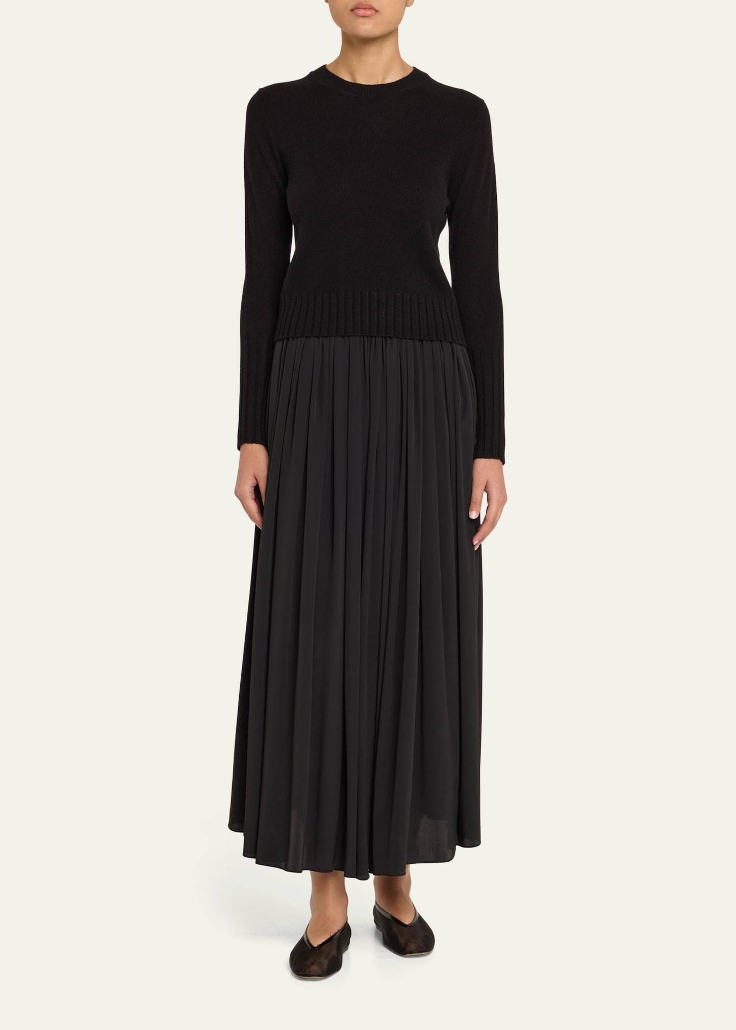 Shrunken Crewneck Sweater in Cashmere - 2