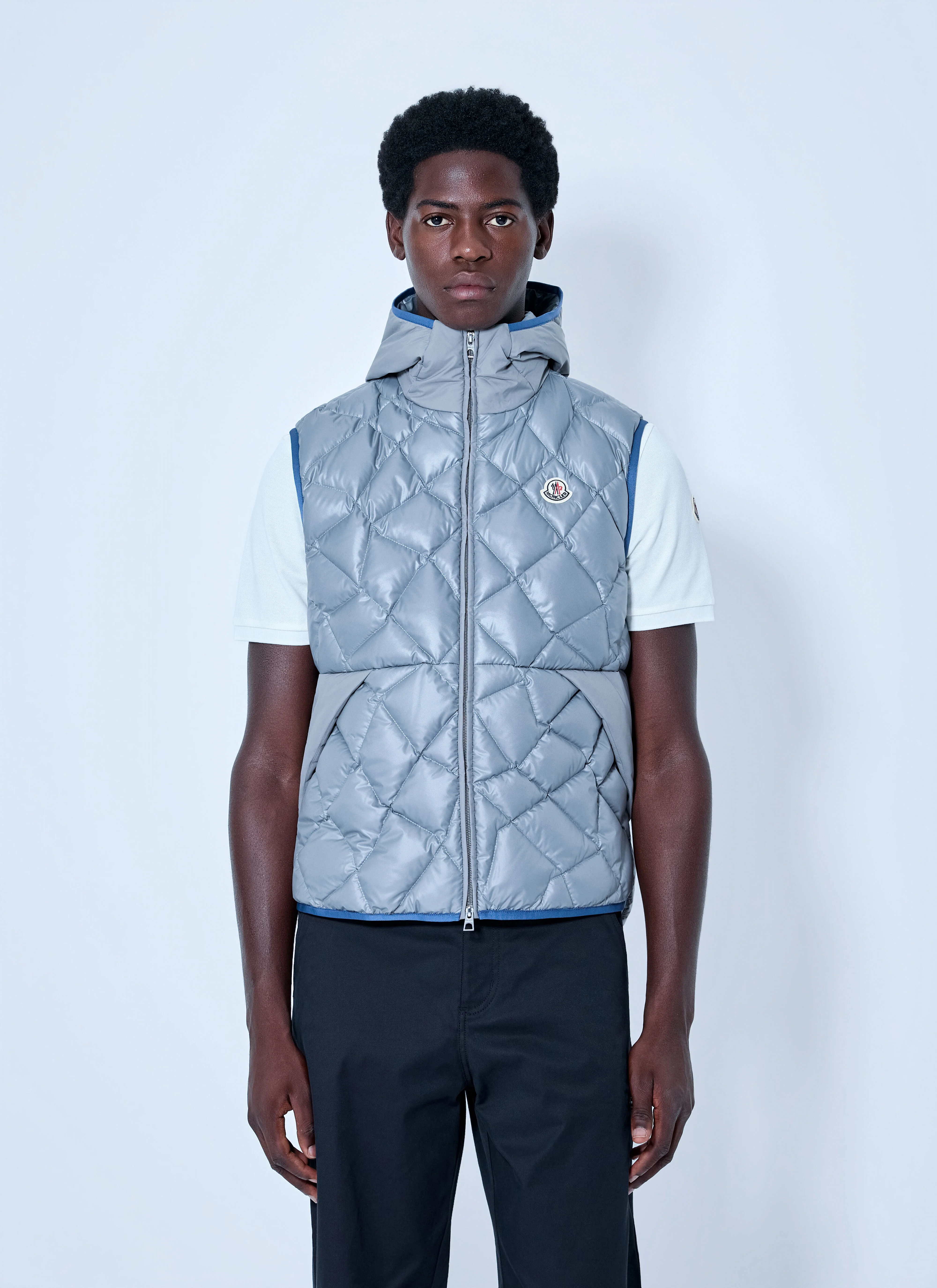 Quilted Hooded Vest - 1