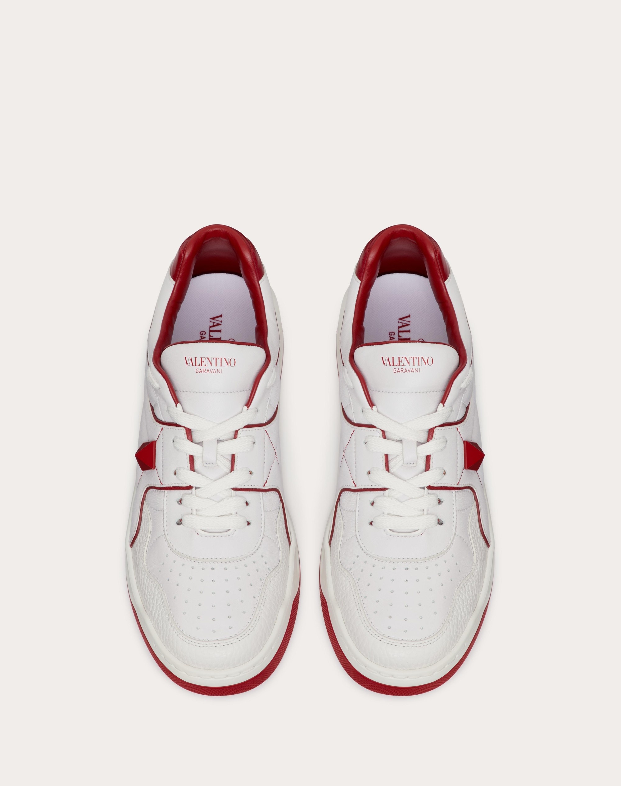 ONE STUD LOW-TOP CALFSKIN SNEAKER - 4