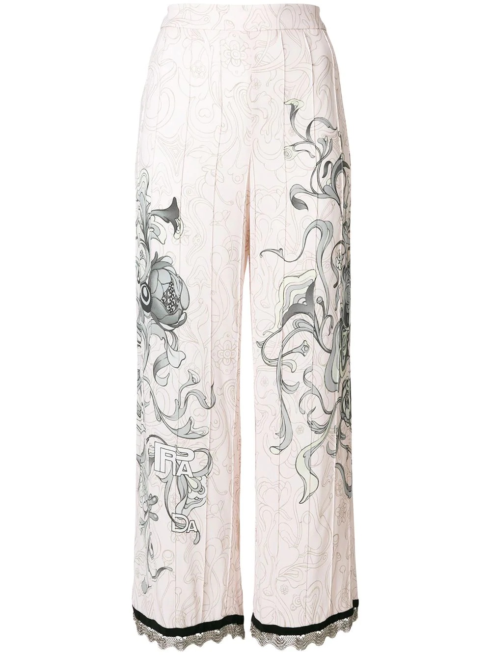 floral sketch trousers - 1