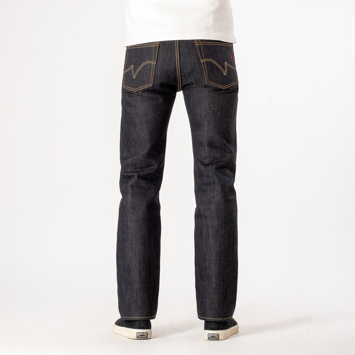IH-666-XHS 25oz Selvedge Denim Slim Straight Cut Jeans - Indigo - 3