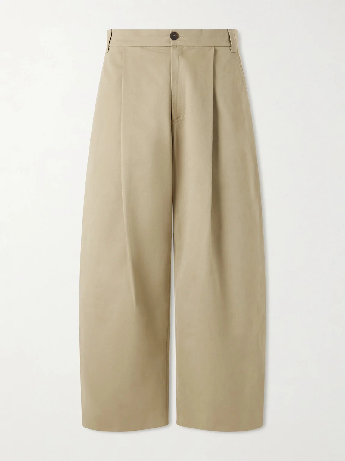 Sorte Wide-Leg Pleated Cotton-Twill Trousers - 1
