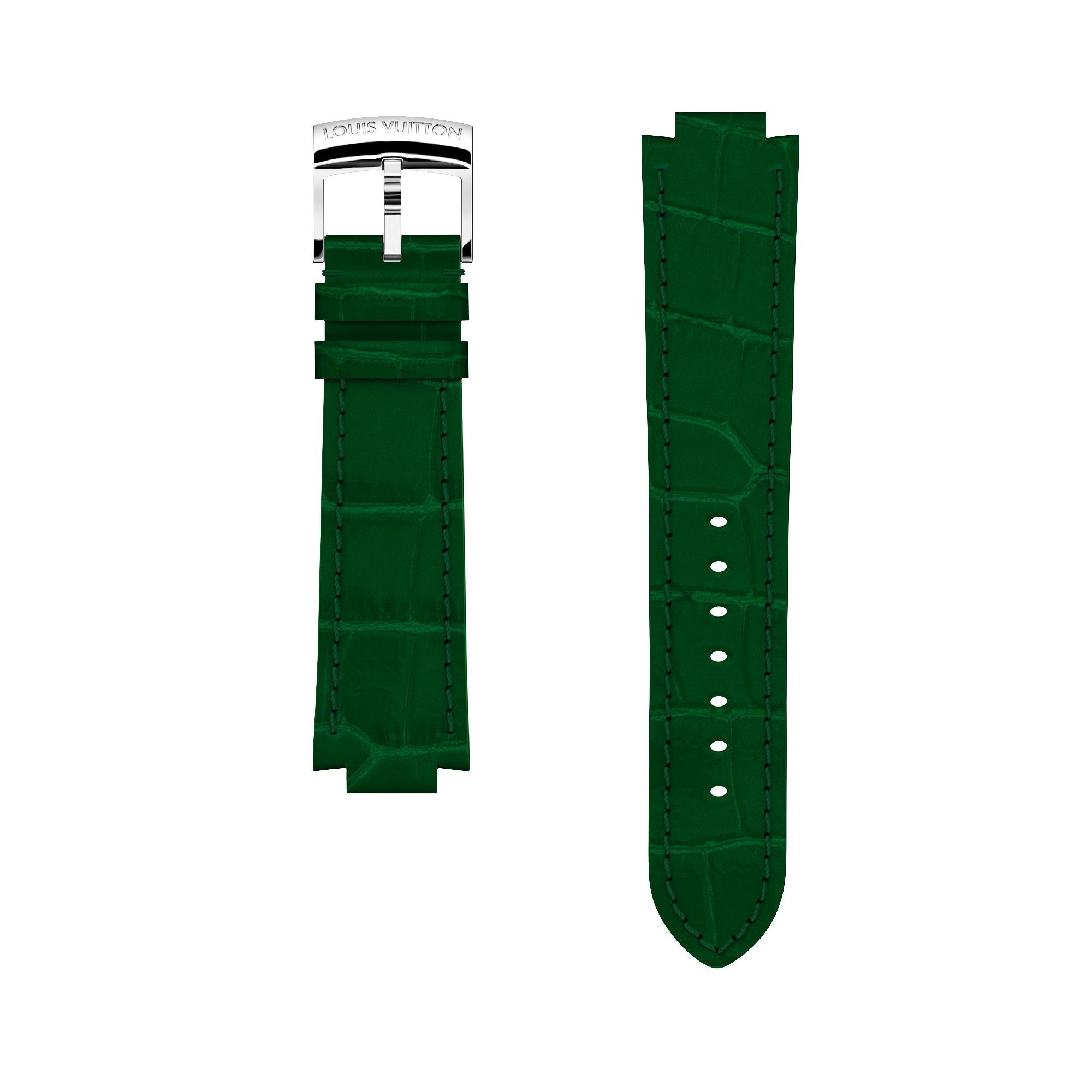STRAP TAMBOUR ALLIGATOR GREEN L/L - 1