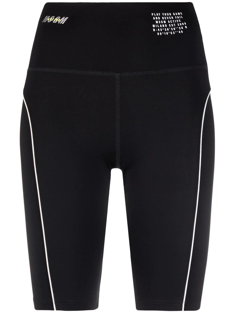 side stripe cycling shorts - 1