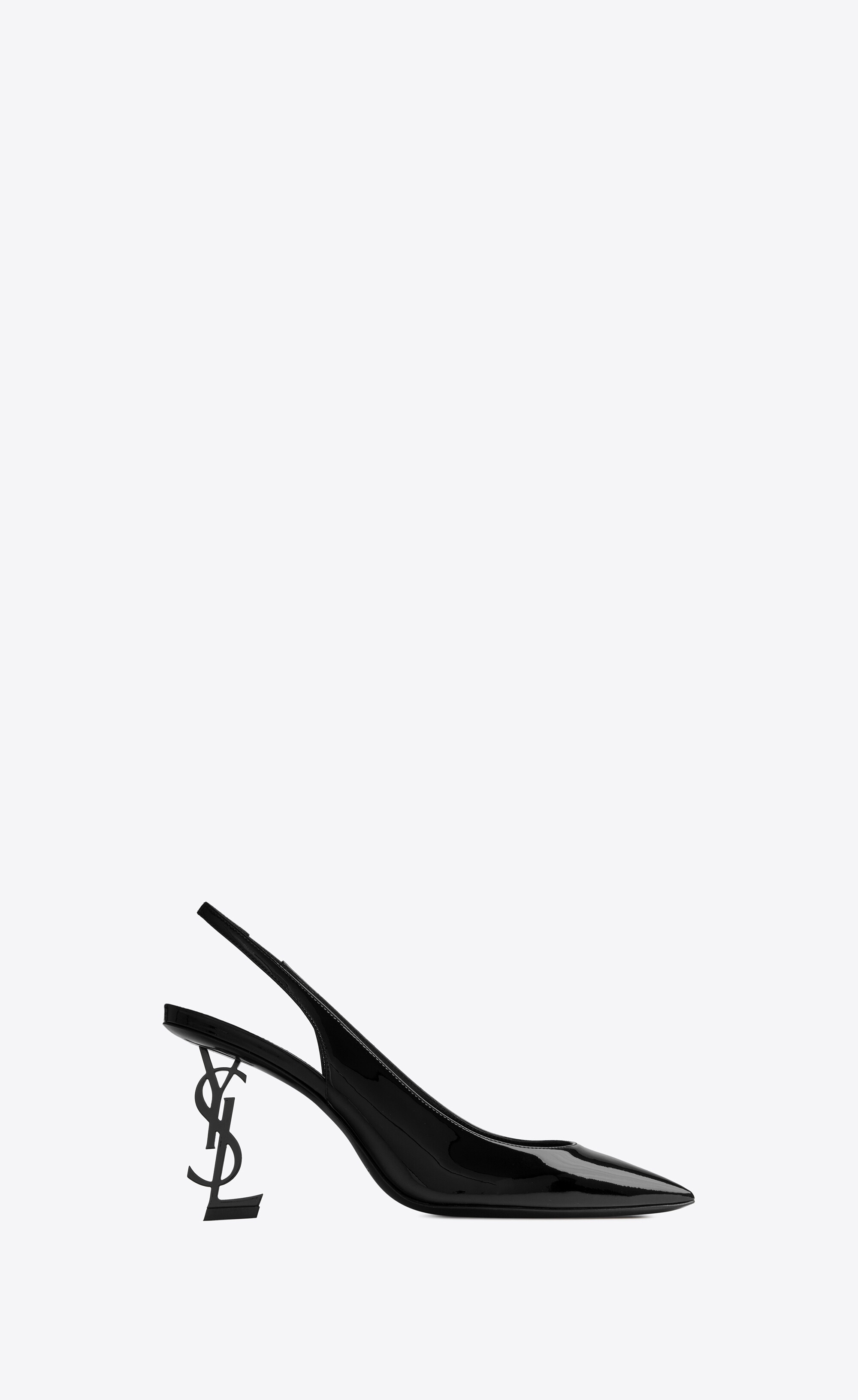 opyum slingback pumps in patent leather with black heel - 1