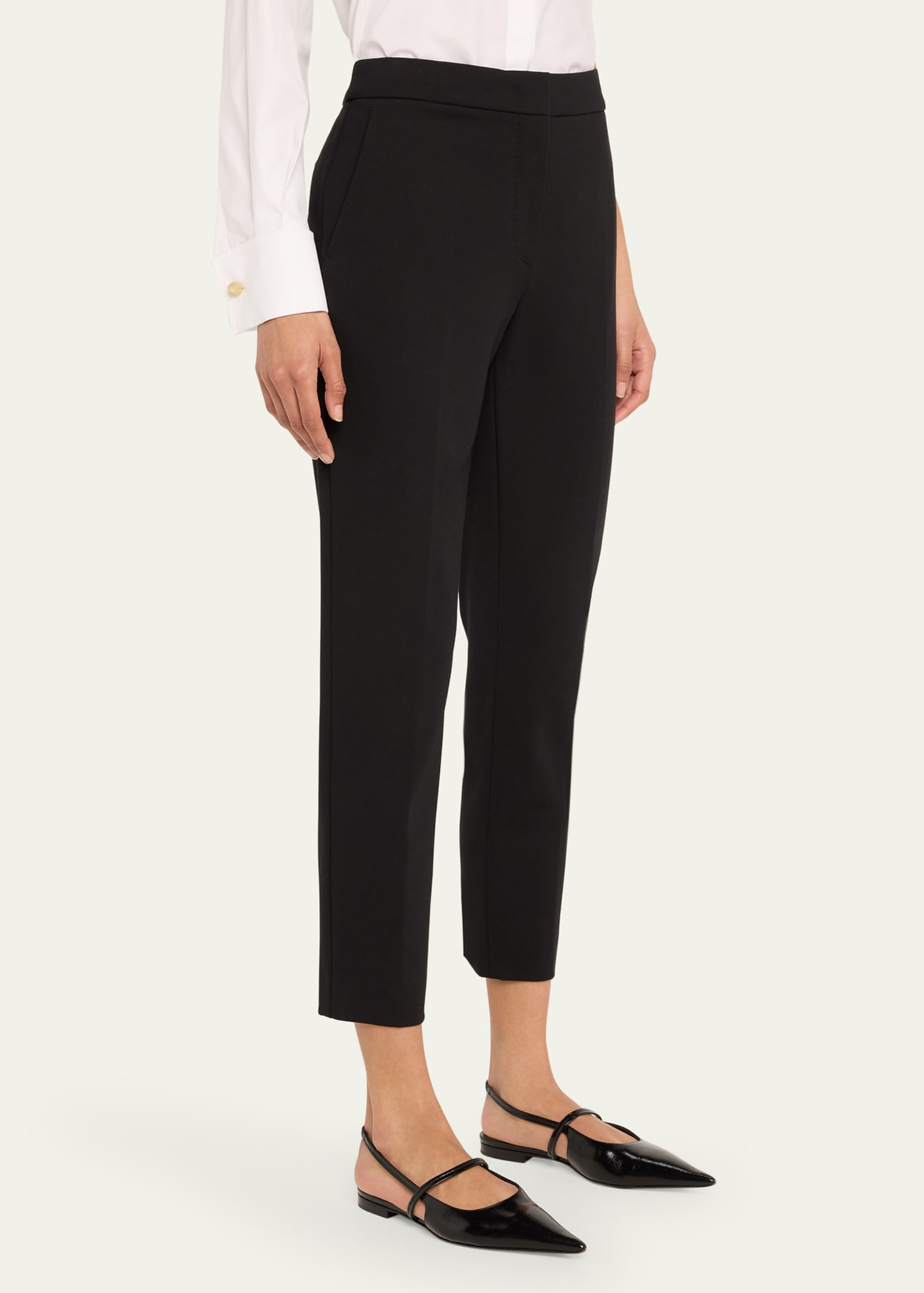 Pegno Jersey Straight-Leg Ankle Pants - 4