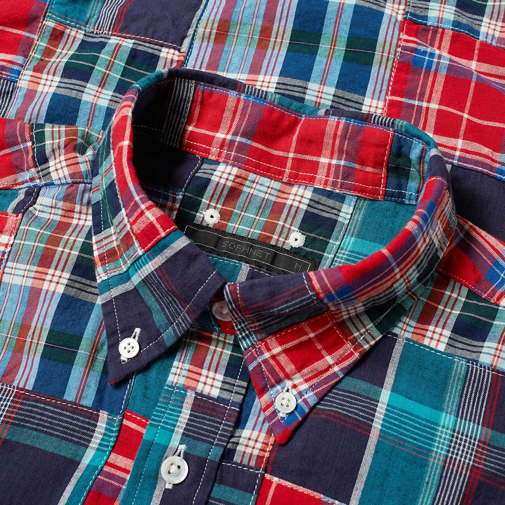 SOPHNET. Patch Work Madras Check Shirt - 2