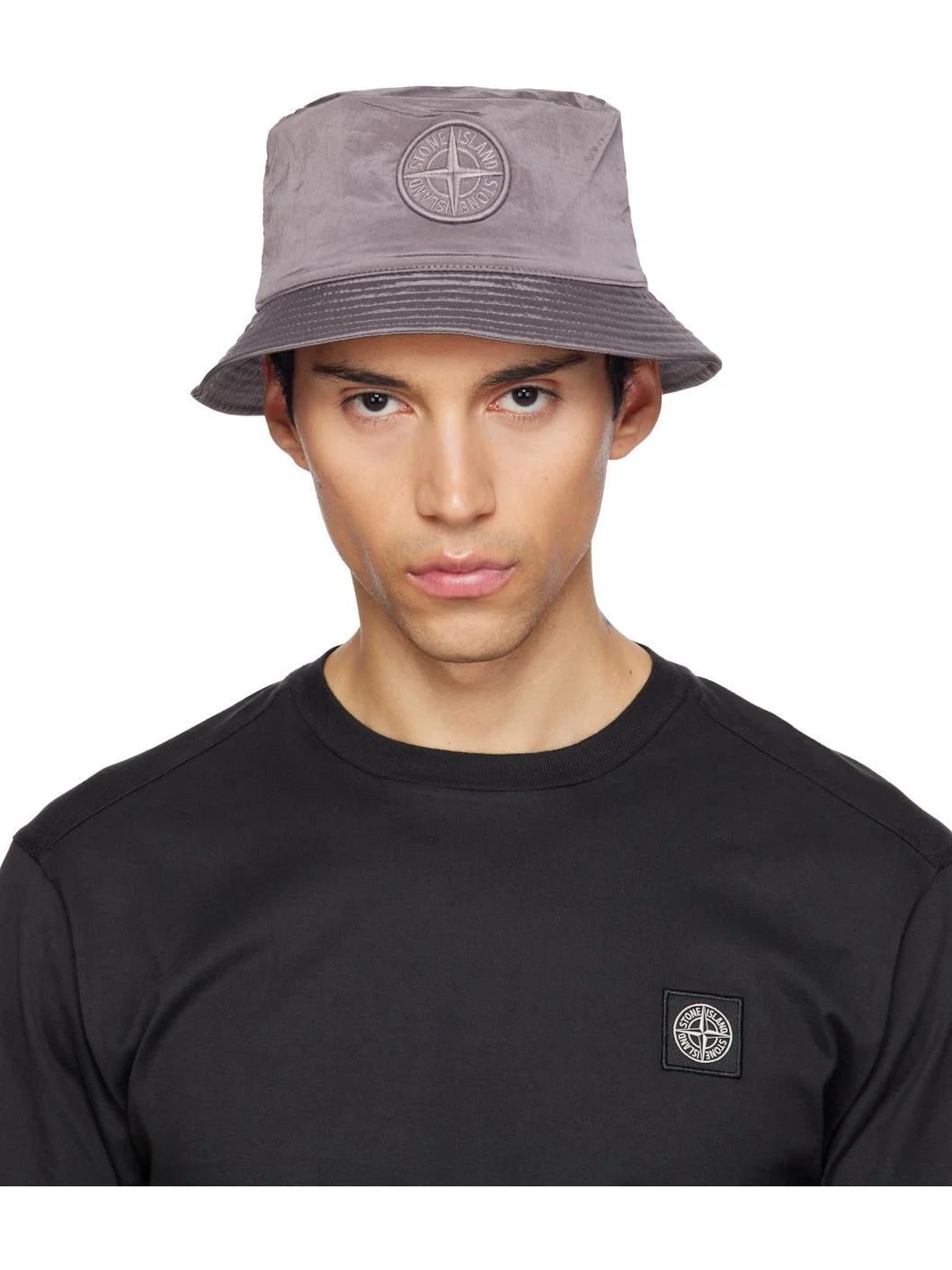Taupe 9100012 Nylon Metal ECONYL Bucket Hat - 1
