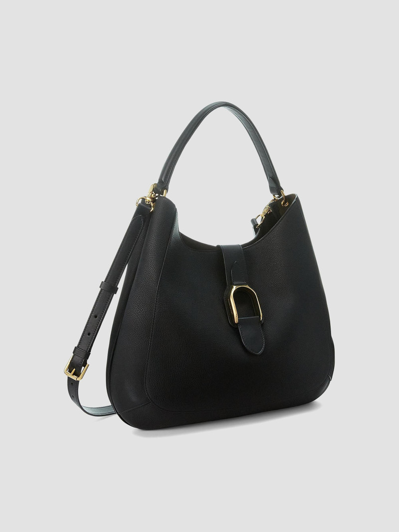 Women's Welington Medium Shoulder Bag in Leather - Black 4
