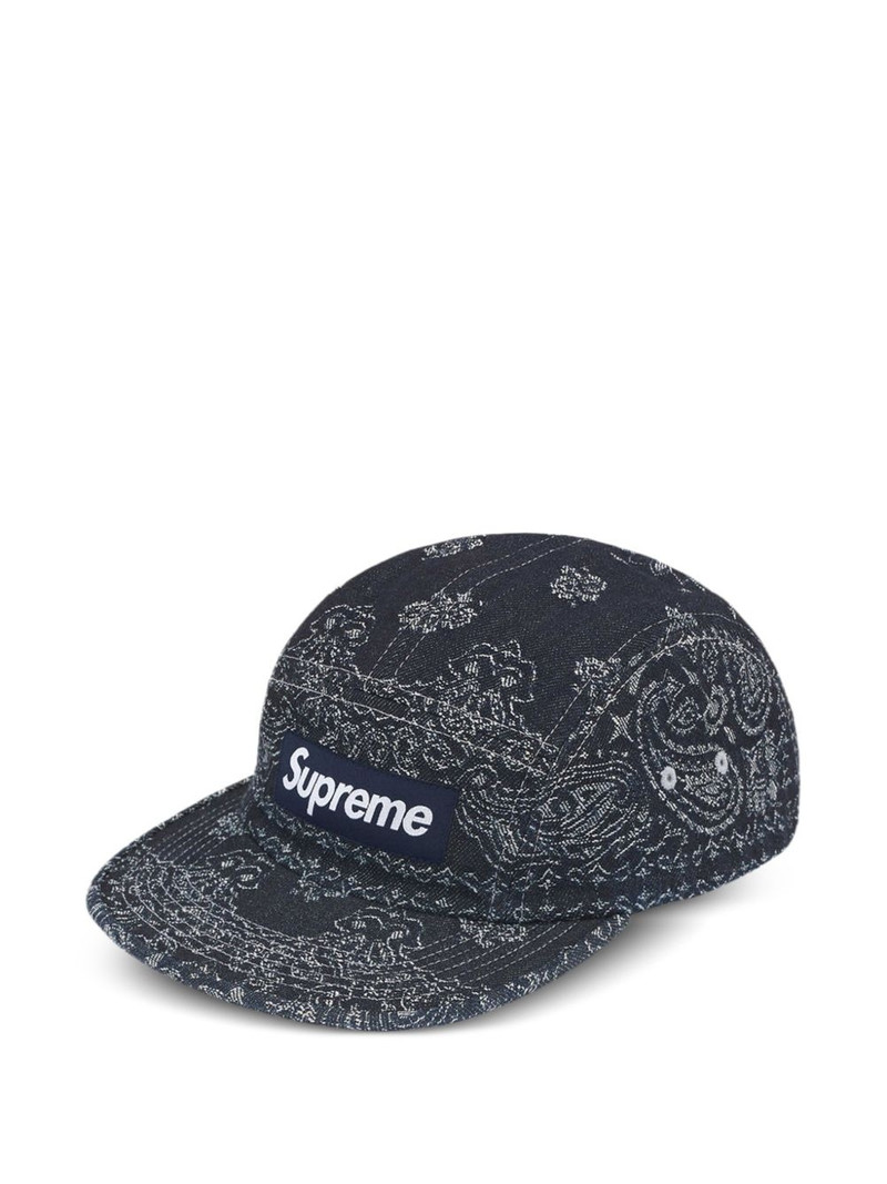 bandana-jacquard denim cap 1
