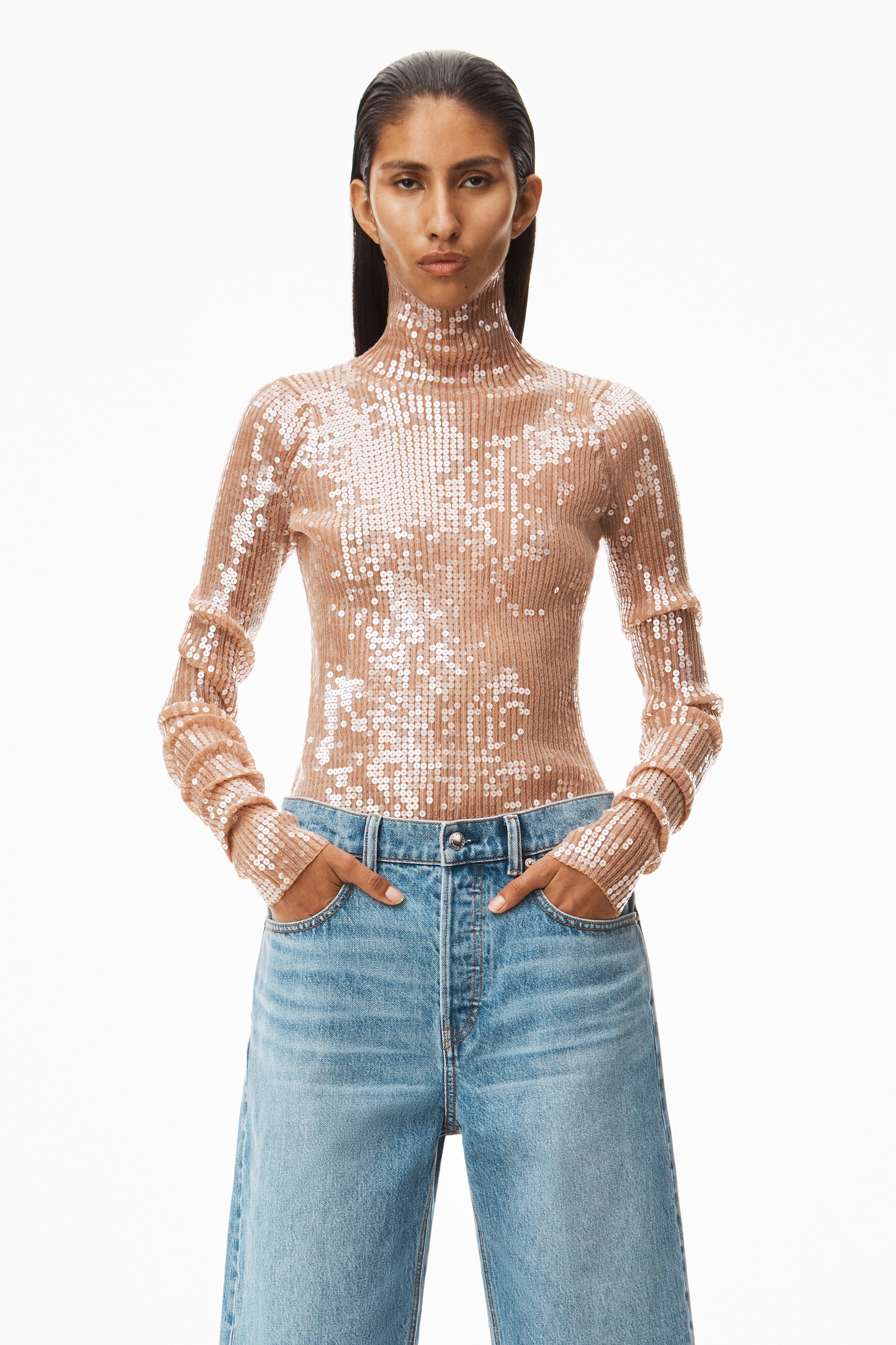 MID RISE JEAN SHORTS IN DENIM - 6