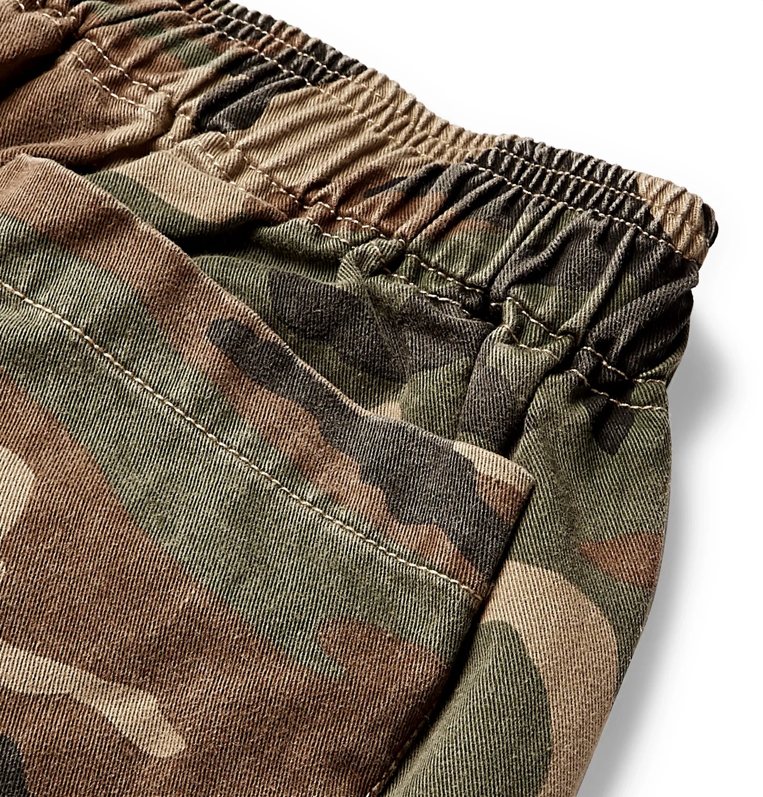 Camouflage-Print Cotton-Twill Drawstring Cargo Shorts - 5