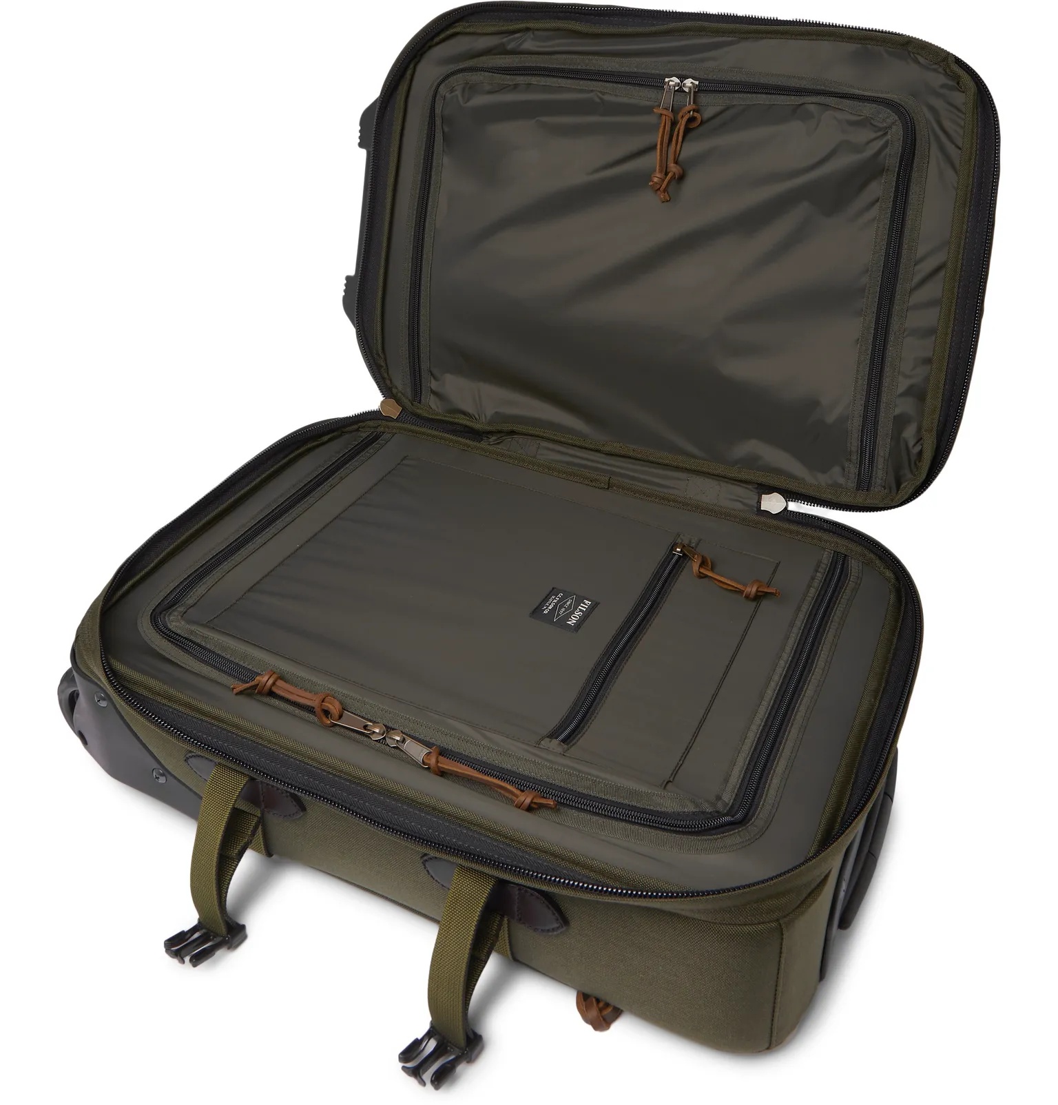 Dryden Leather-Trimmed Camouflage-Print CORDURA Carry-On Suitcase - 8