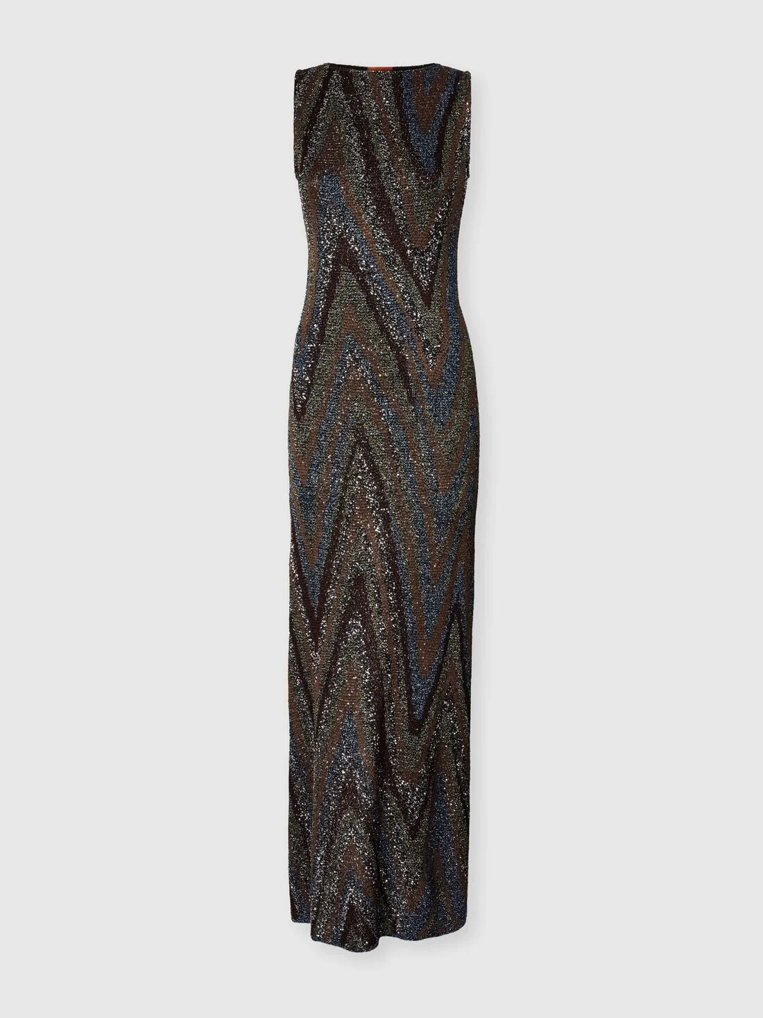 Long dress in zig zag jacquard - 1