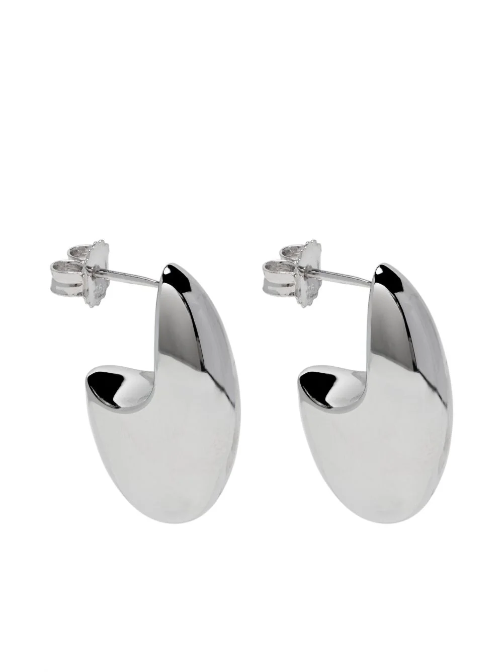 pebble polished-finish earrings - 1