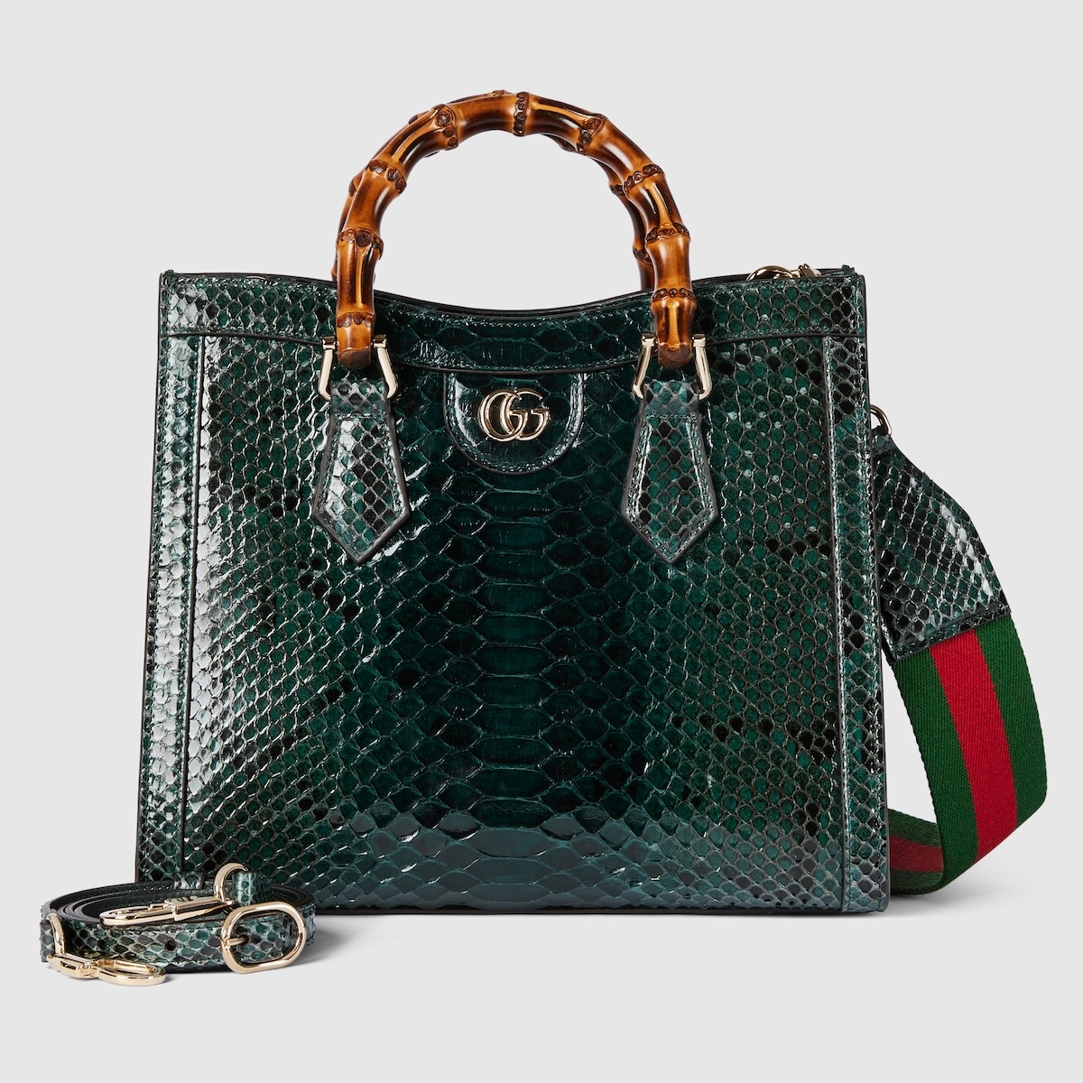 Gucci Diana small python tote bag - 7