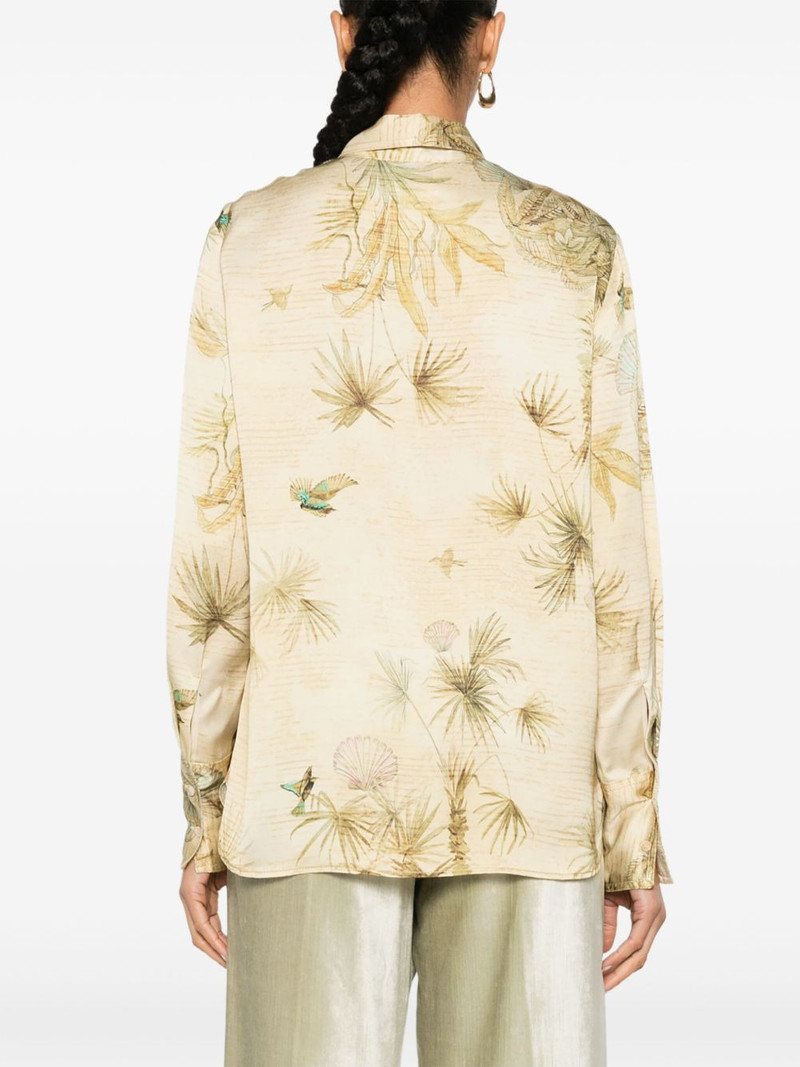 botanical-print satin shirt 4
