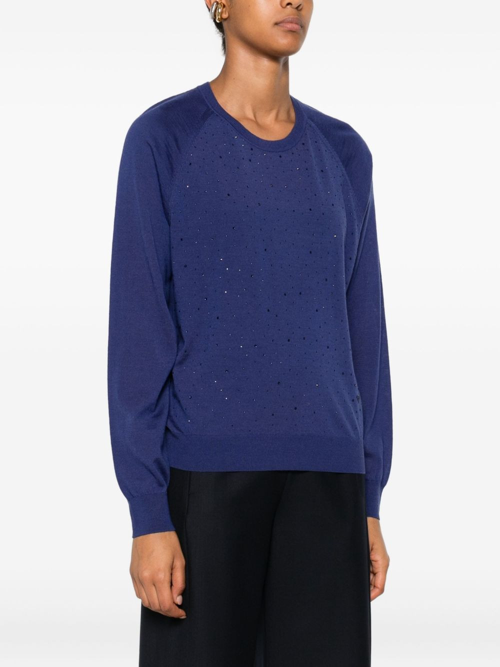 embellished wool sweater - 3
