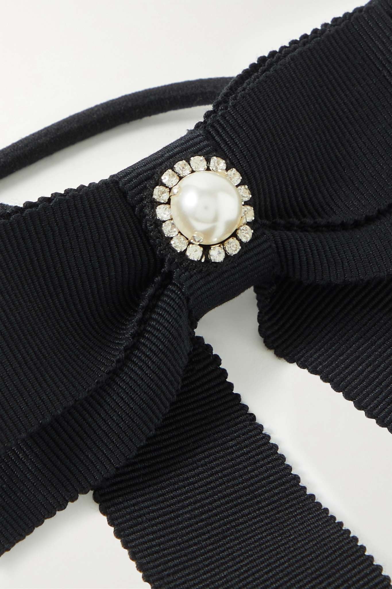 Embellished grosgrain hair tie - 4