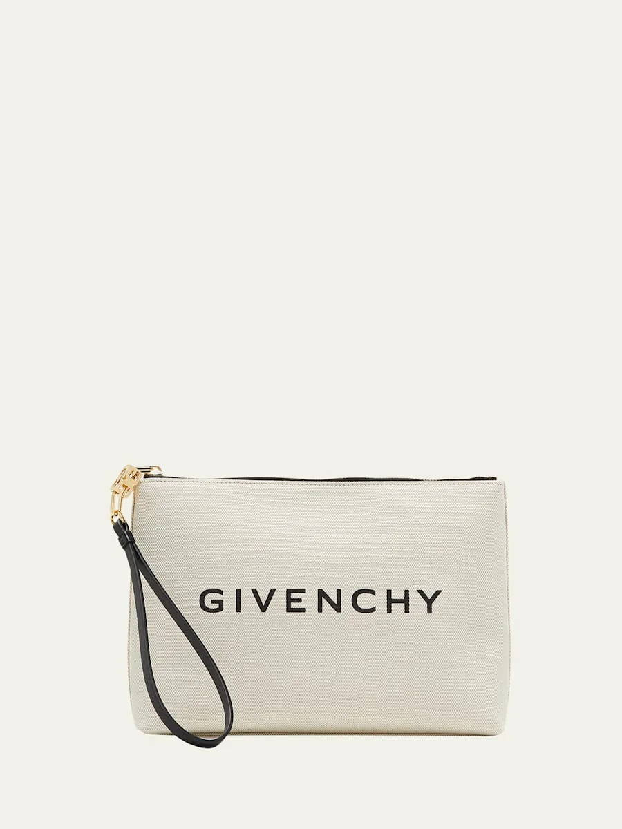 Large Pouch Wristlet in Canvas - 1