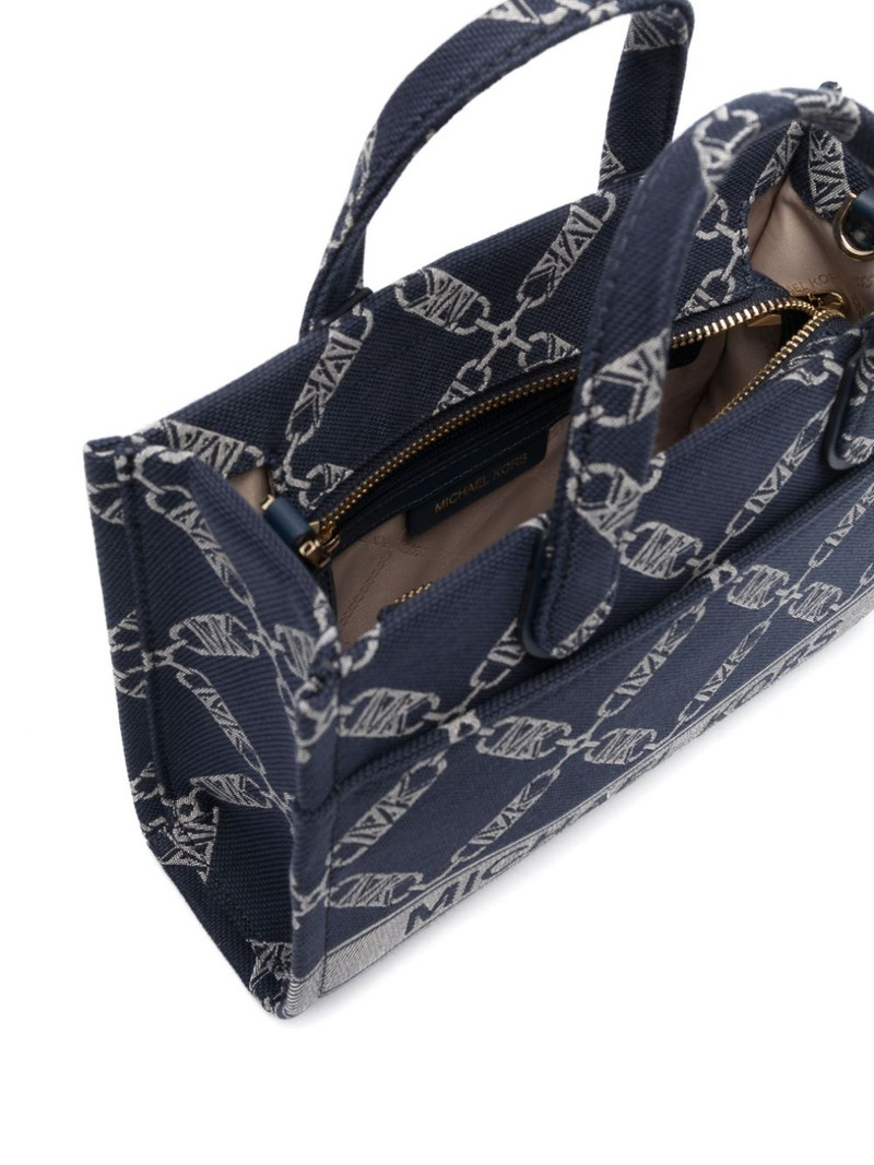 Gigi Empire logo-jacquard tote bag 5