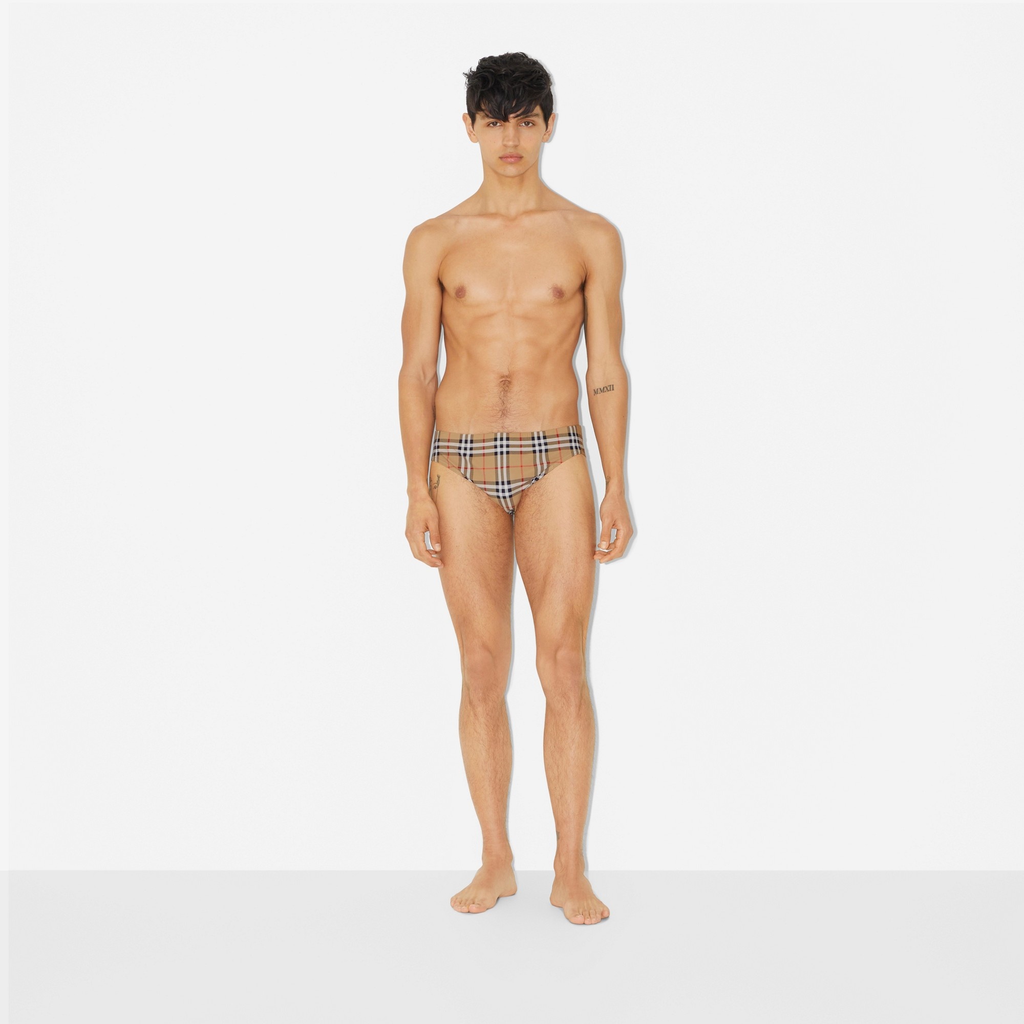 Check Drawcord Swim Briefs - 2