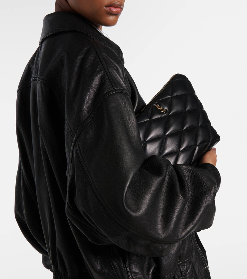 SAINT LAURENT Sade quilted leather pouch outlook