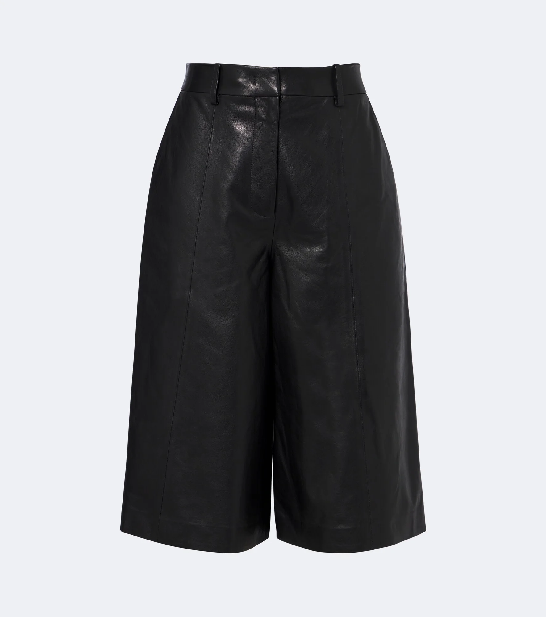 Asia leather Bermuda shorts - 1