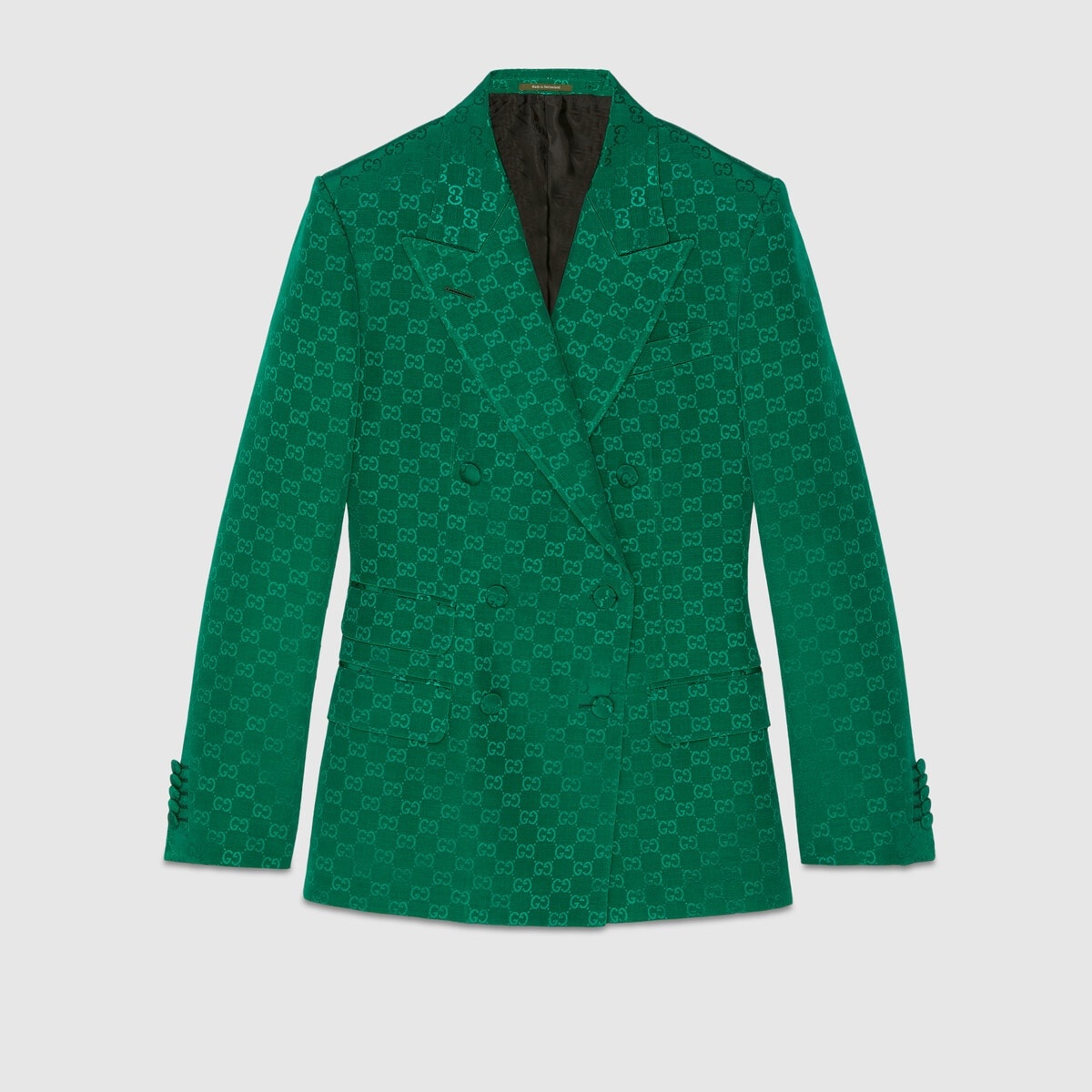 Light GG canvas double-breasted jacket - 1