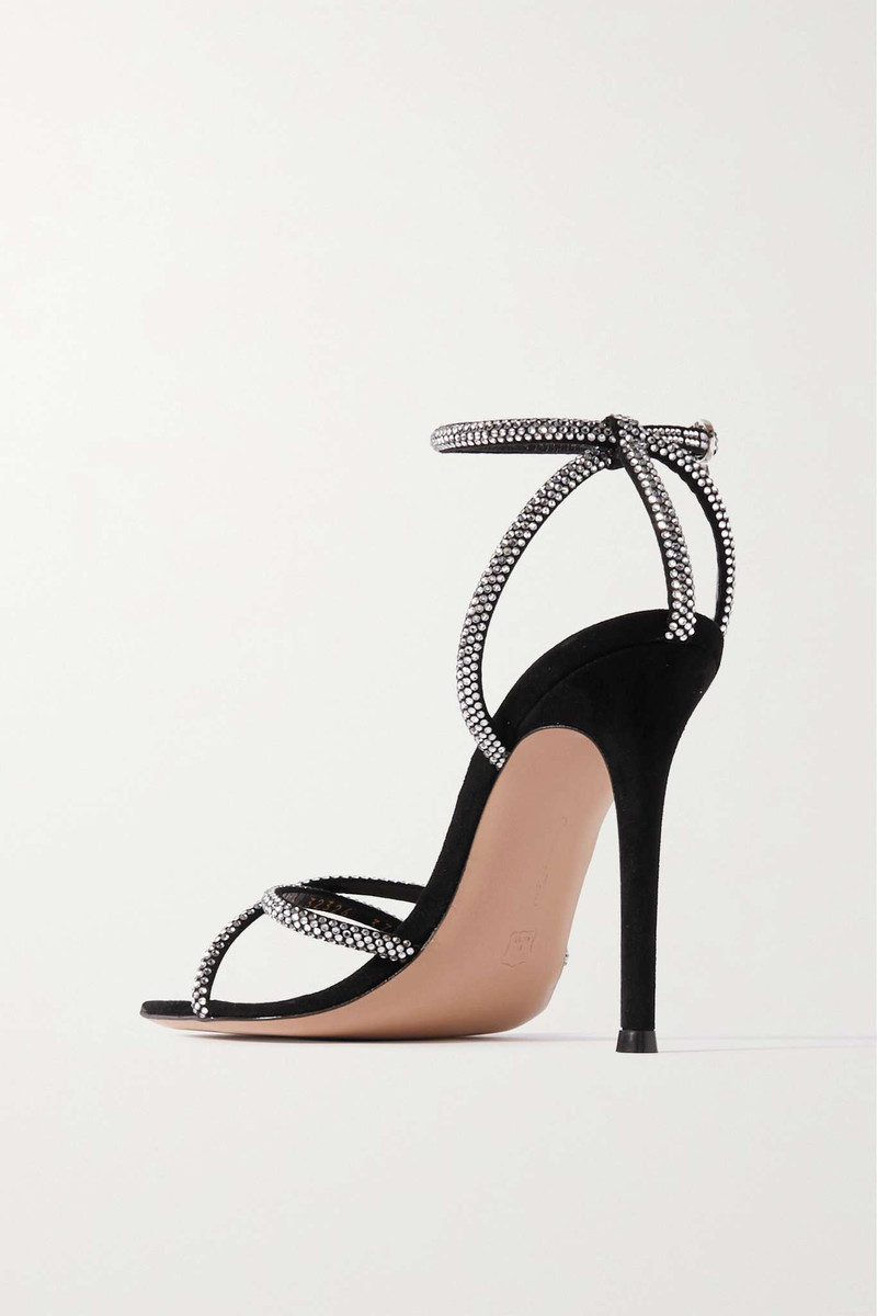 105 crystal-embellished suede sandals 3