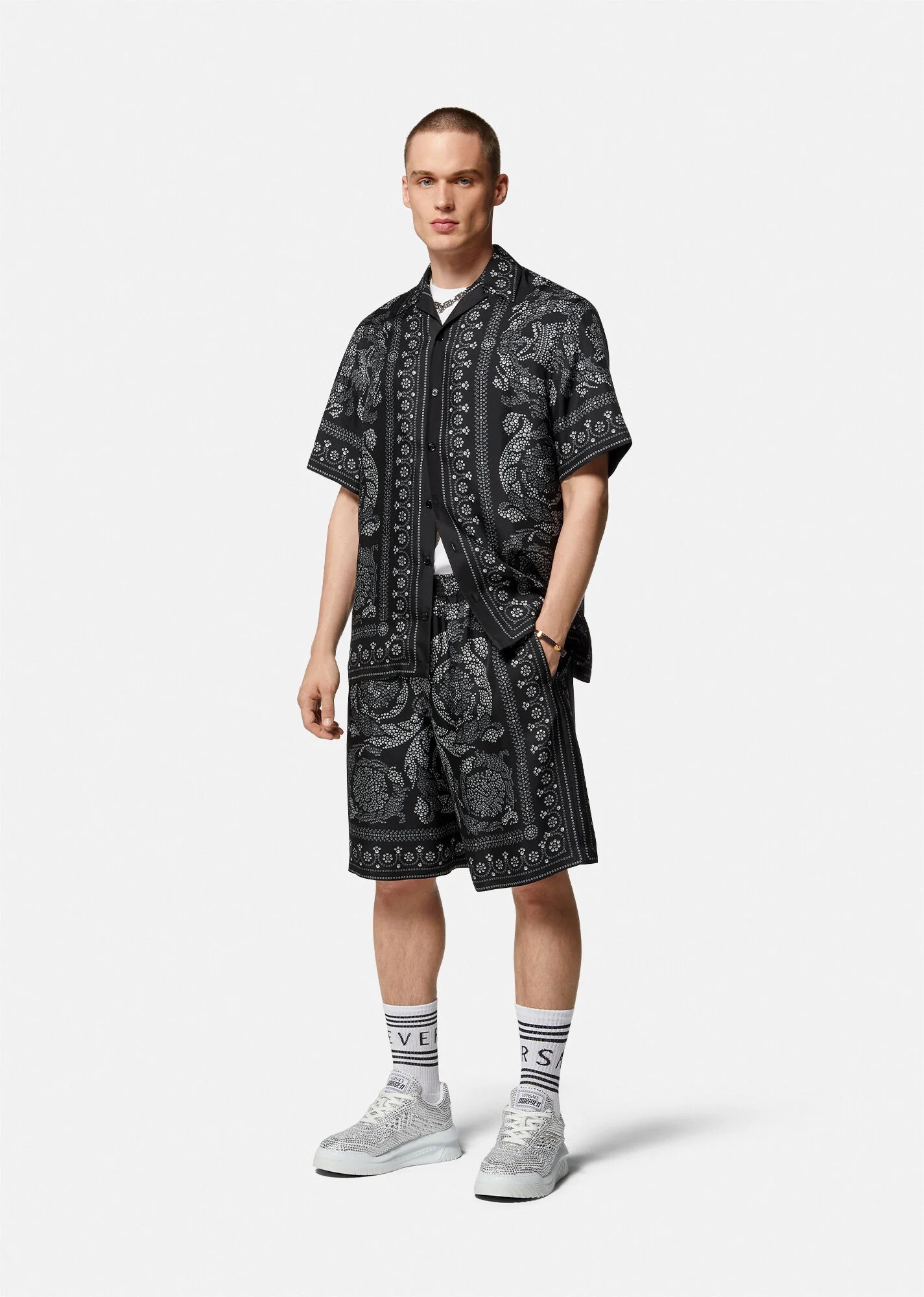 Barocco Silhouette Silk Shirt - 2