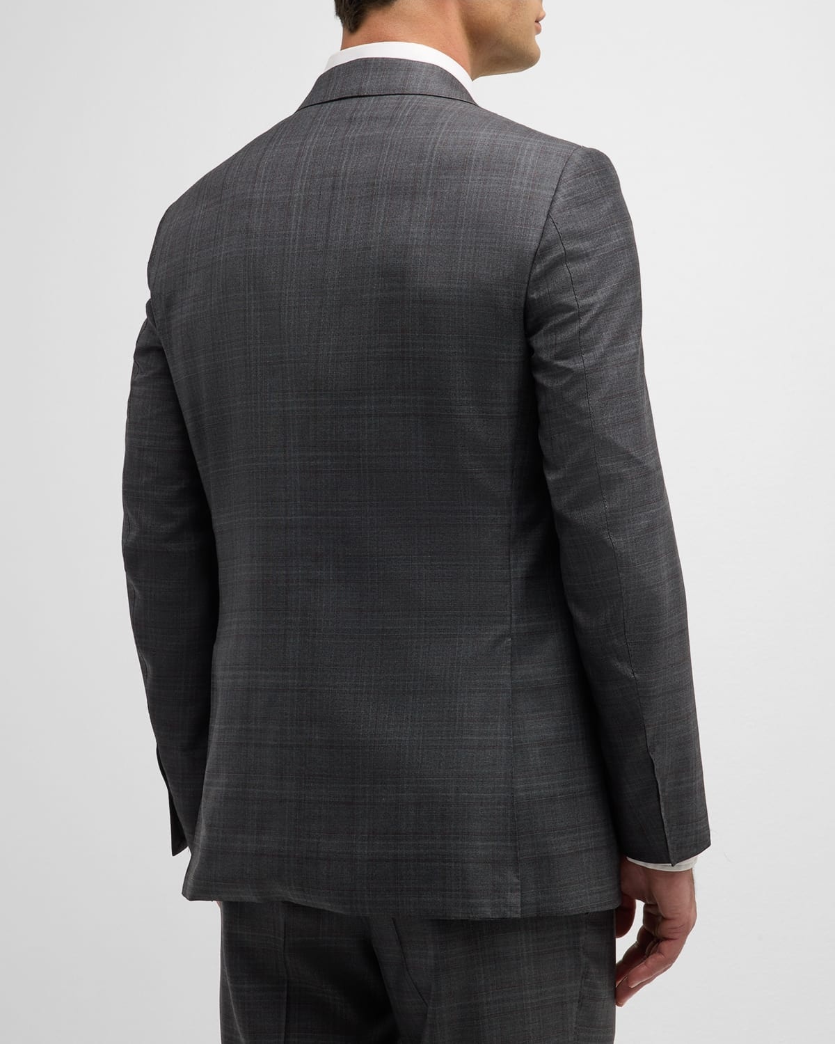 Men's 150s Luxury Twill Tonal Check Suit - 6