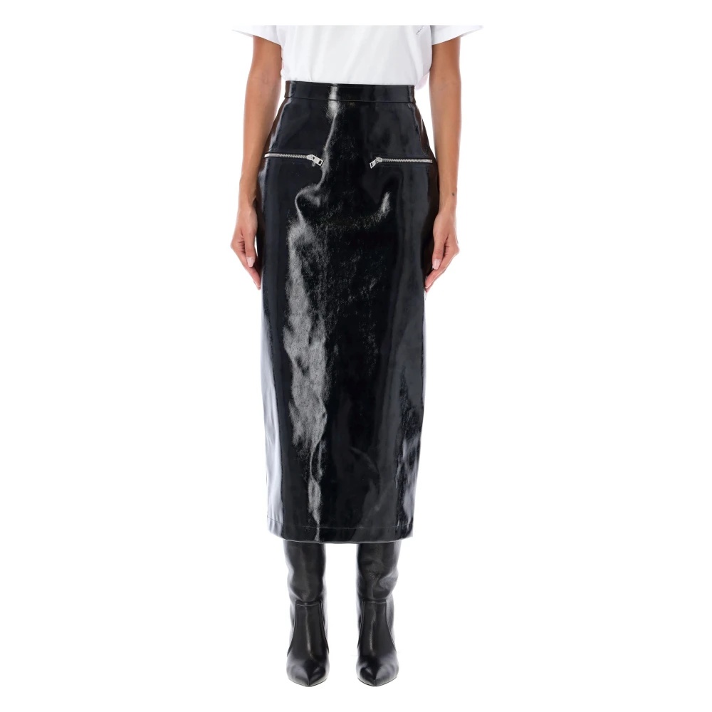 スカート Msgm Patent Leather Midi Skirt MSGM BLACK PATENT LEATHER MIDI SKIRT | miinto | REVERSIBLE