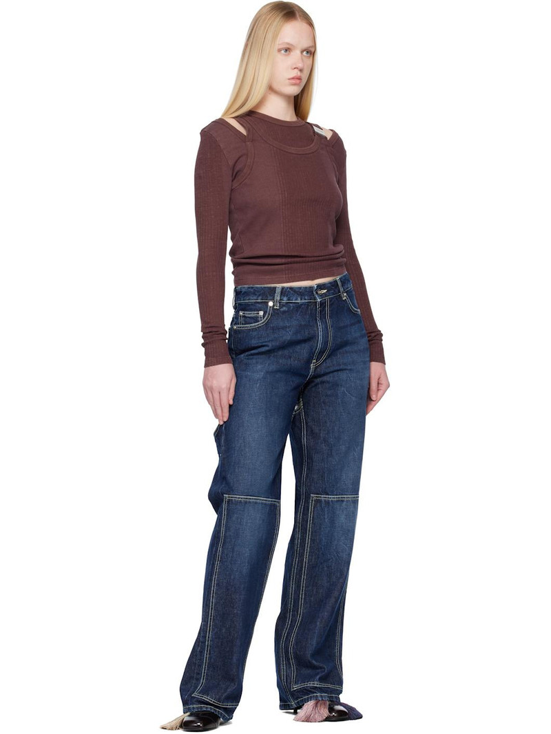 Jean Paul Gaultier Blue 'The Cut-Out' Jeans outlook