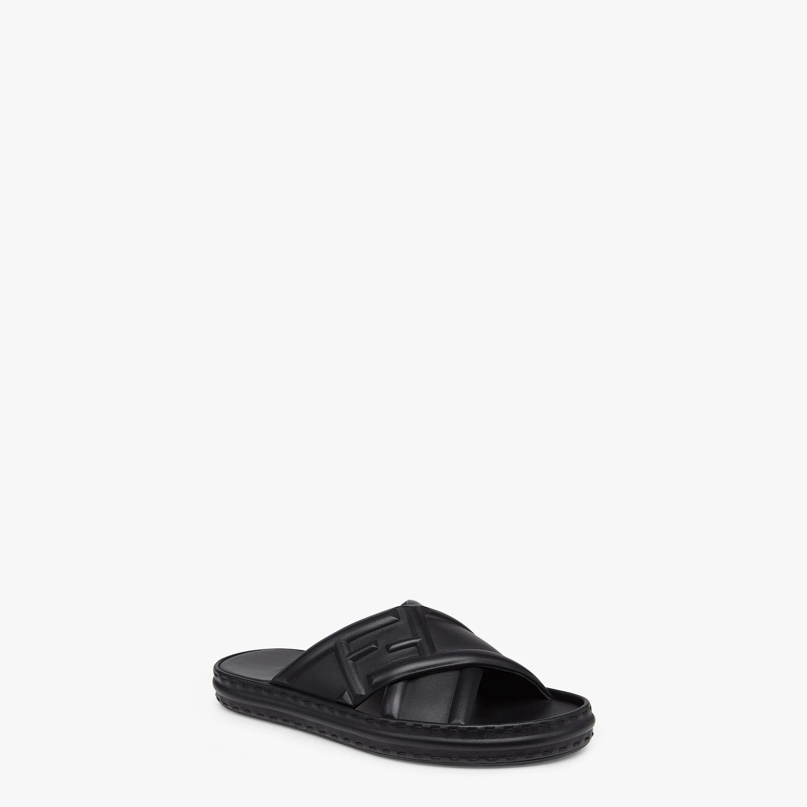 Black leather sandals - 2