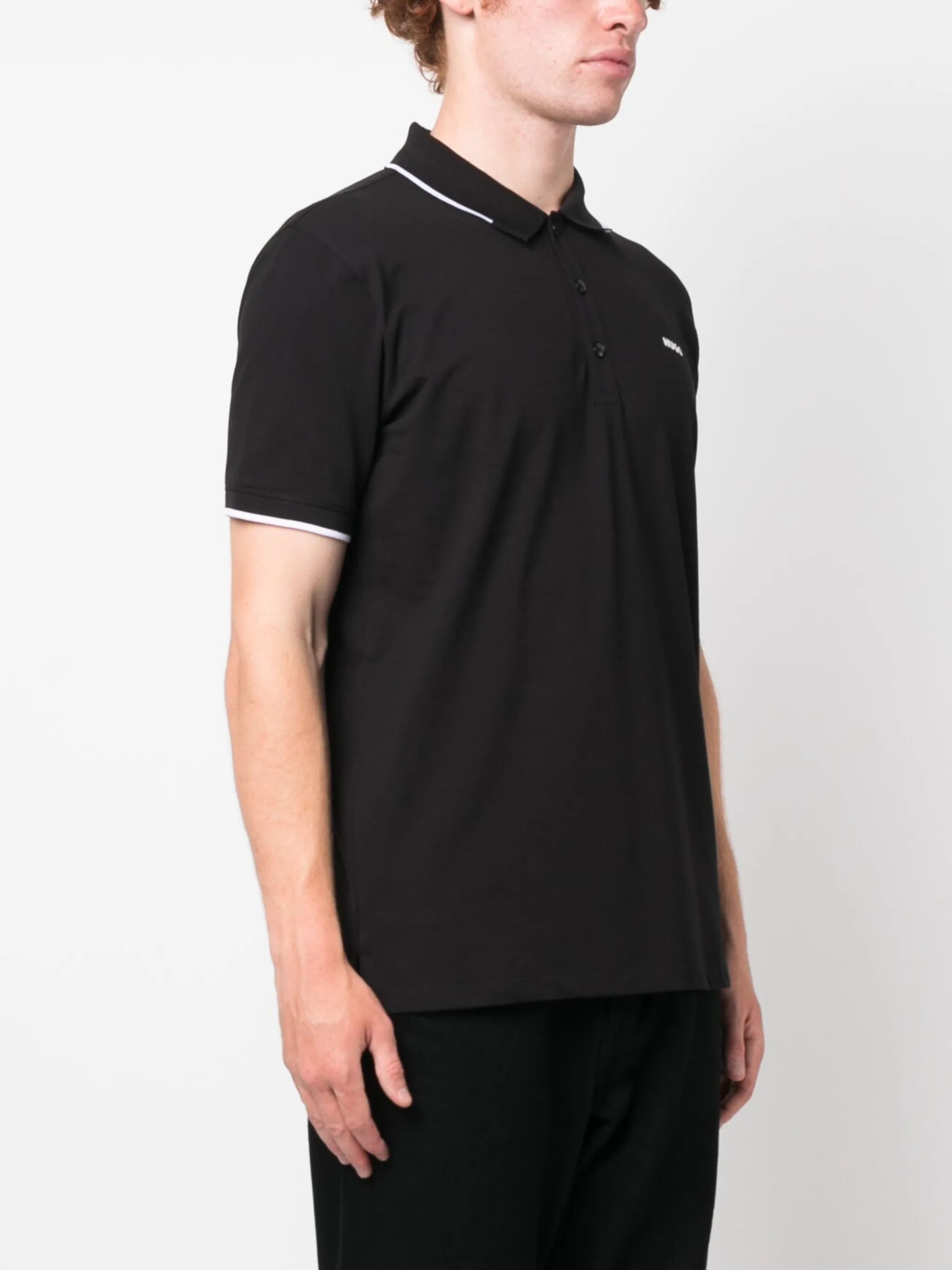Hugo Logo-print Cotton Polo Shirt - 3