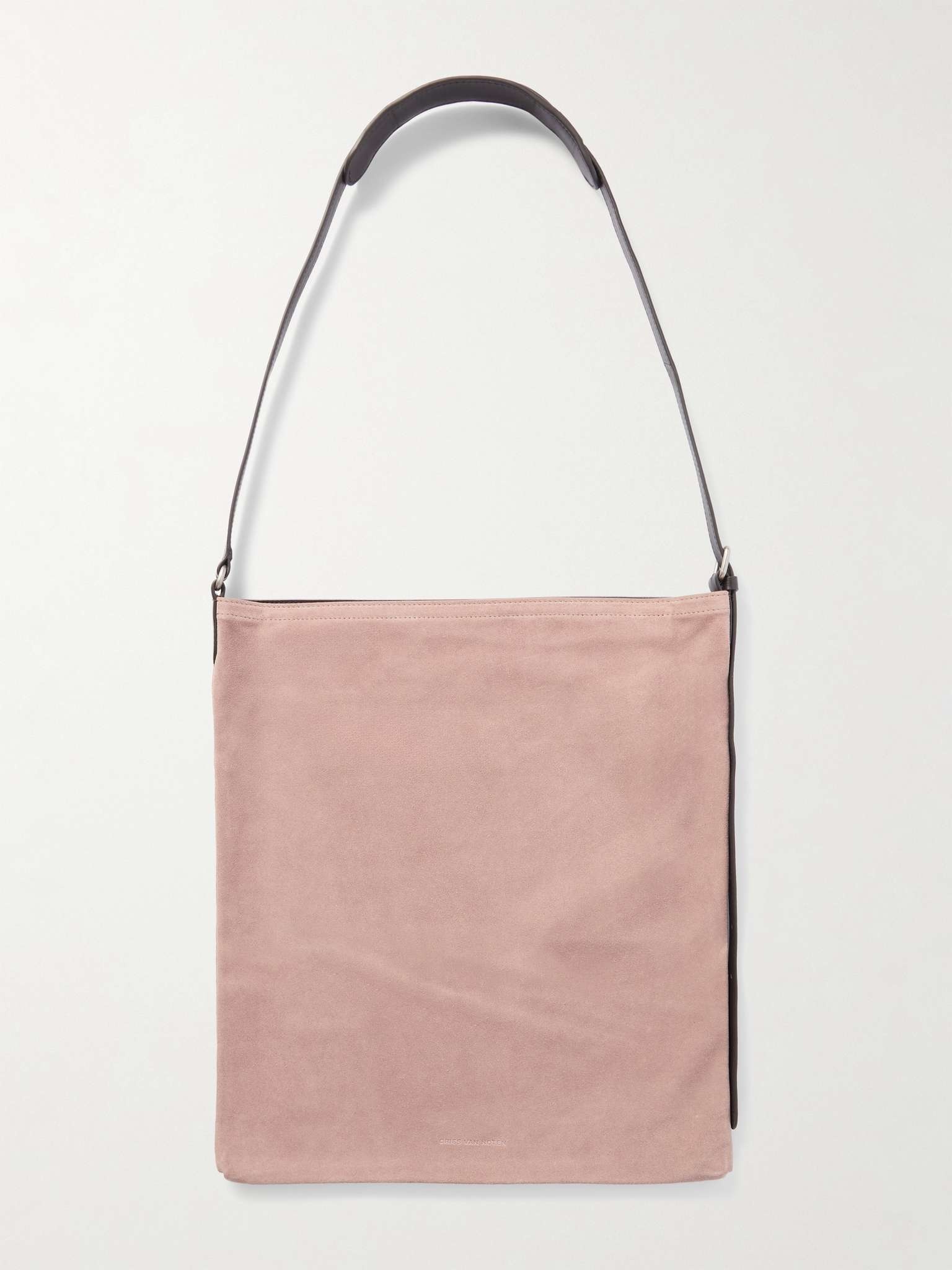 Leather-Trimmed Suede Tote Bag - 4