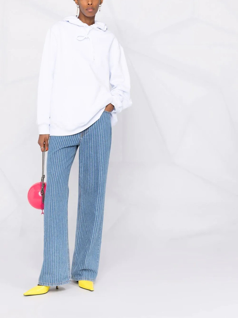 MSGM drawstring cotton hoodie outlook
