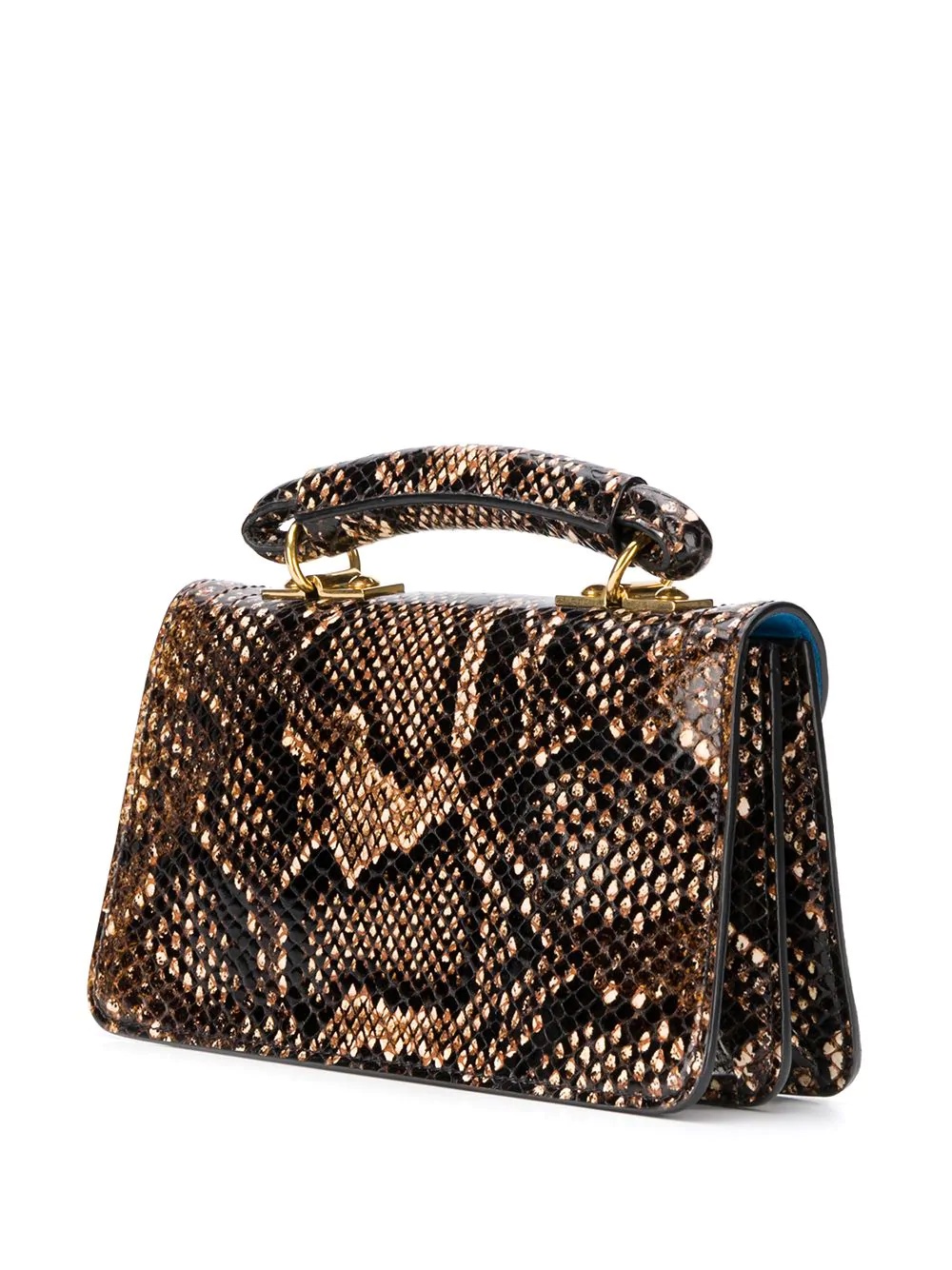 snakeskin effect crossbody bag - 3